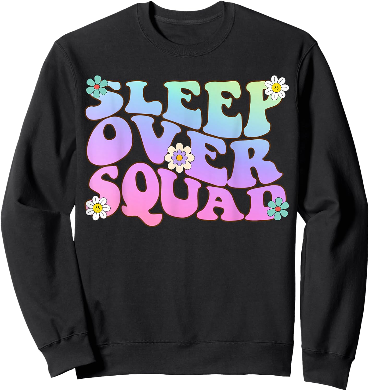 Funny Party Pyjamas Cute Overnight Party Team Sleepover Squad Sweatshirt - Sweatshirt | Black