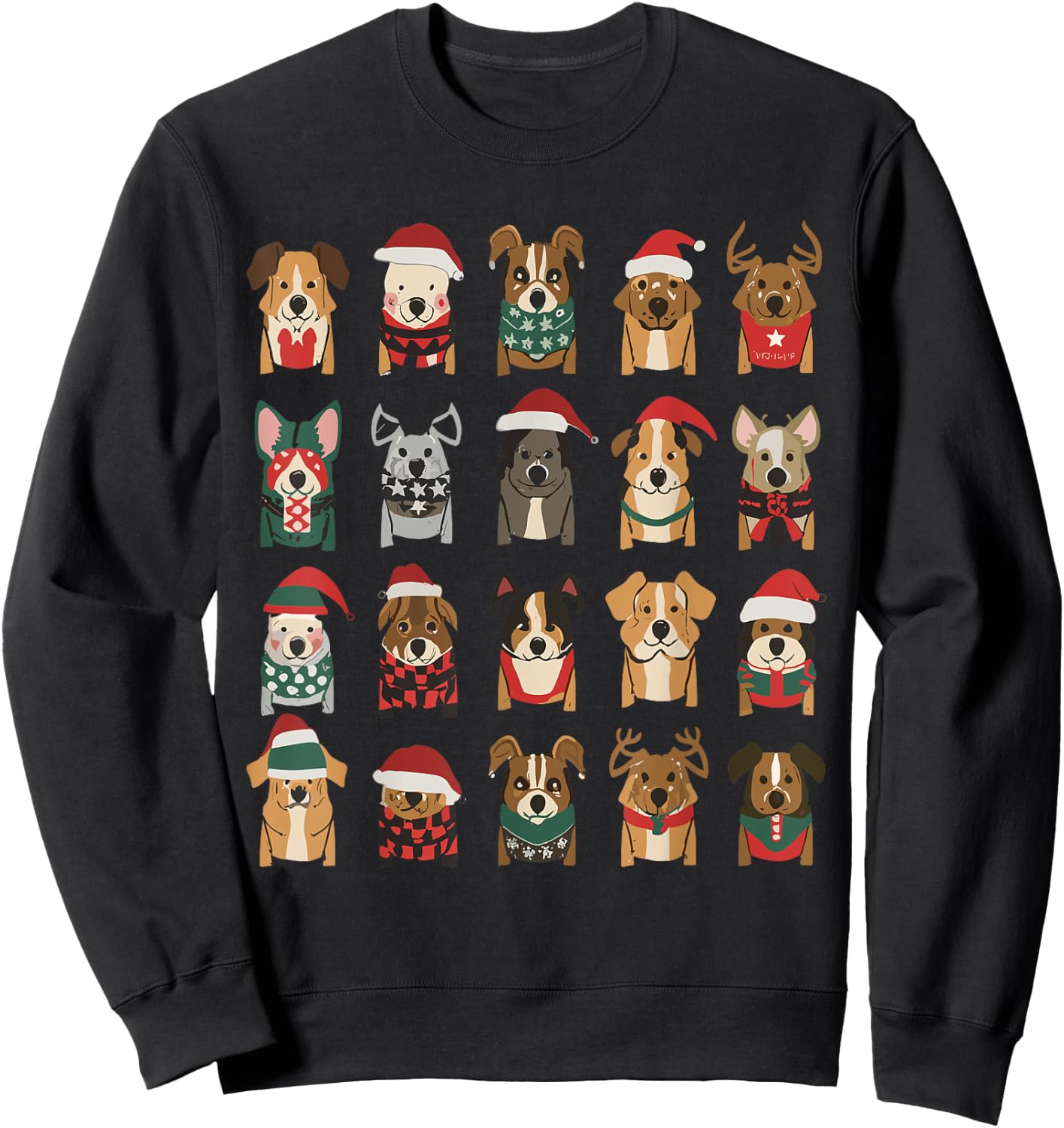 Merry Dogmas Christmas Dogs Lover Xmas Christmas Pet Dog Sweatshirt - Sweatshirt | Black