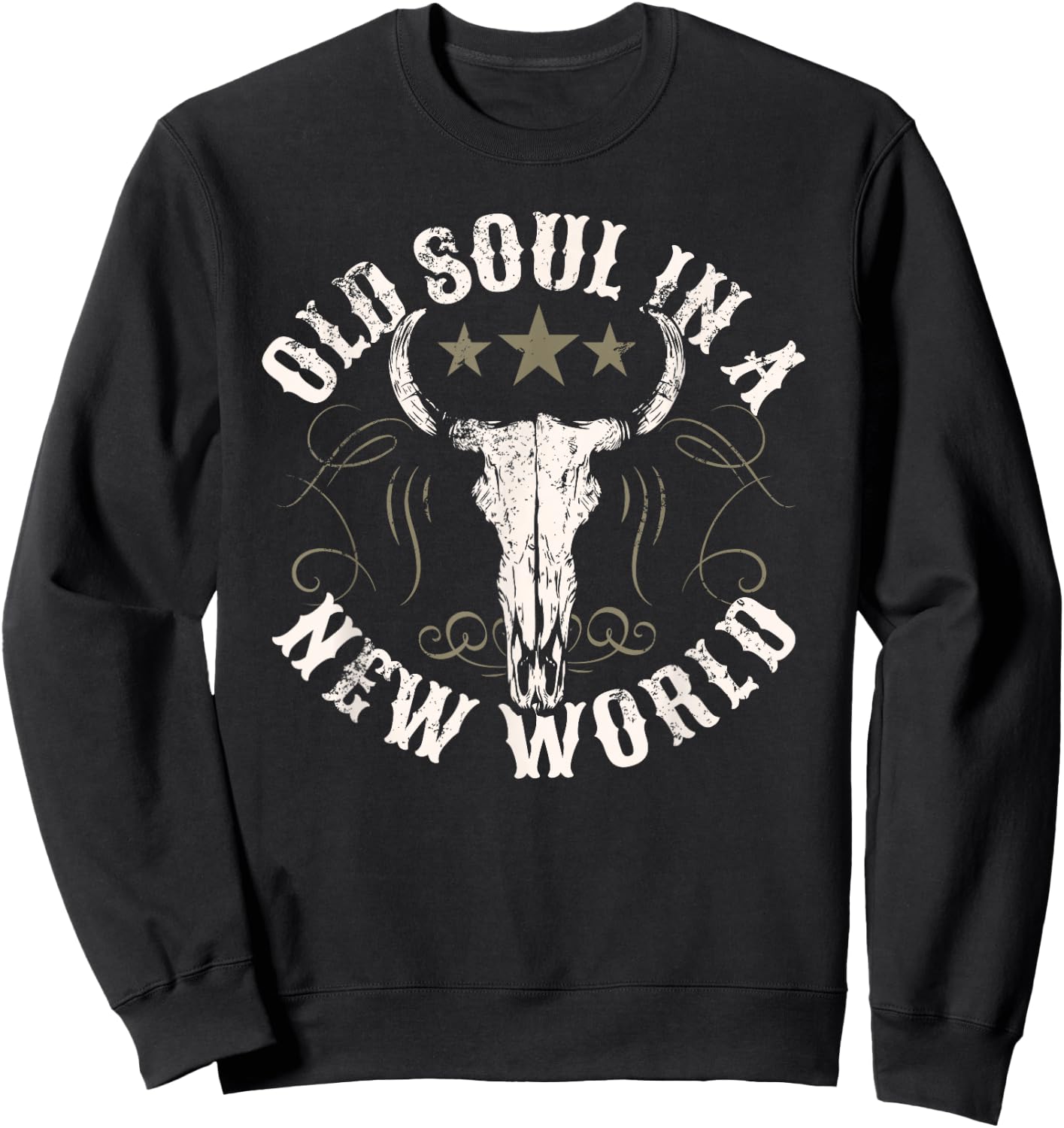 Old Soul in a New World Country Bluegrass Music Guitar Sweatshirt - Sweatshirt | Black