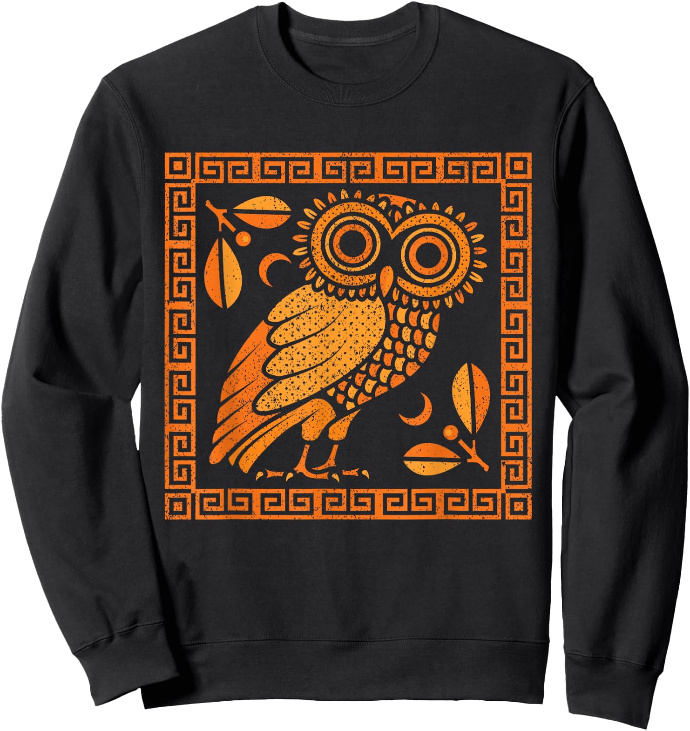 Pottery Greece Ceramic Artist Greek Owl Of Athena Sweatshirt - Sweatshirt | Black