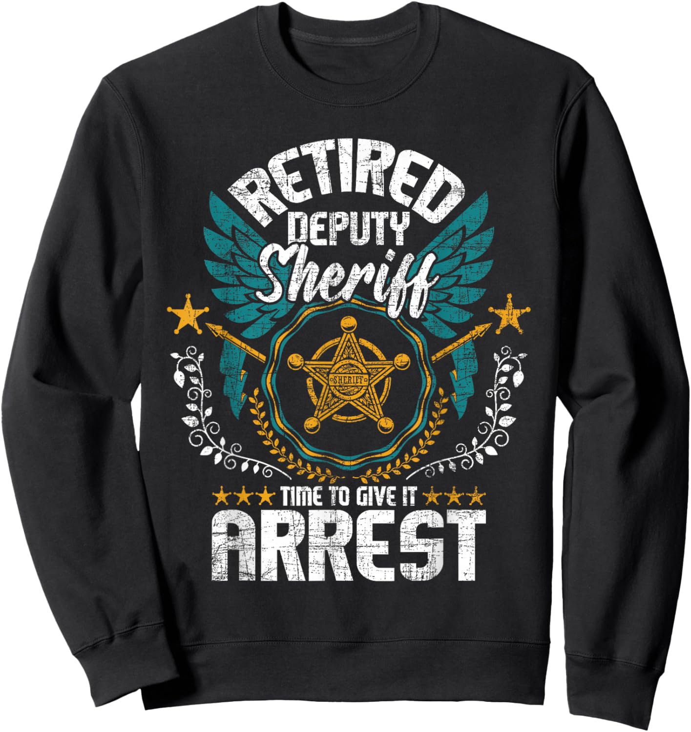 Retired Deputy Sheriff - Retirement Police Officer Patrolman Sweatshirt - Sweatshirt | Black