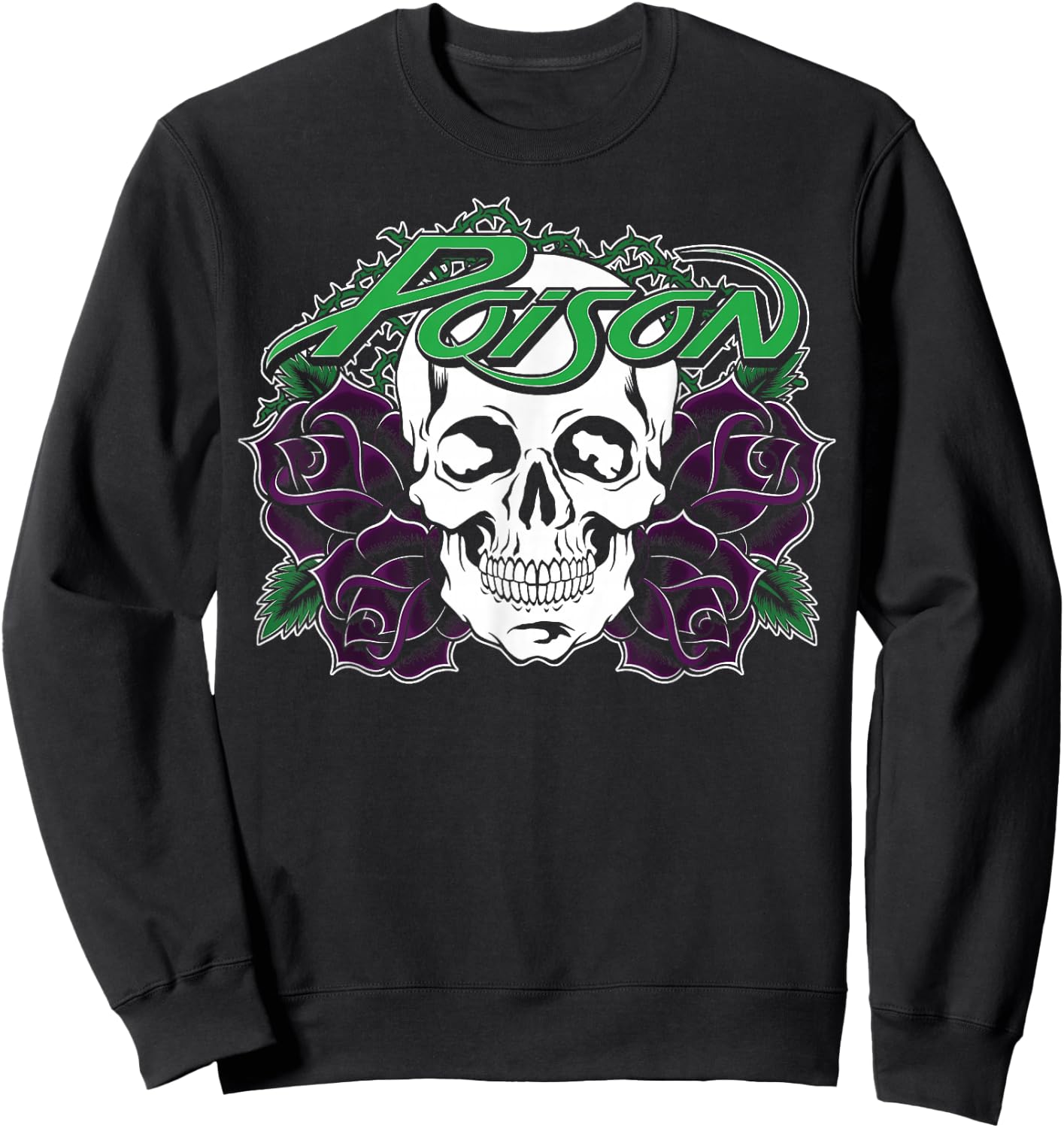 Poison - Purple Rose Sweatshirt - Sweatshirt | Black