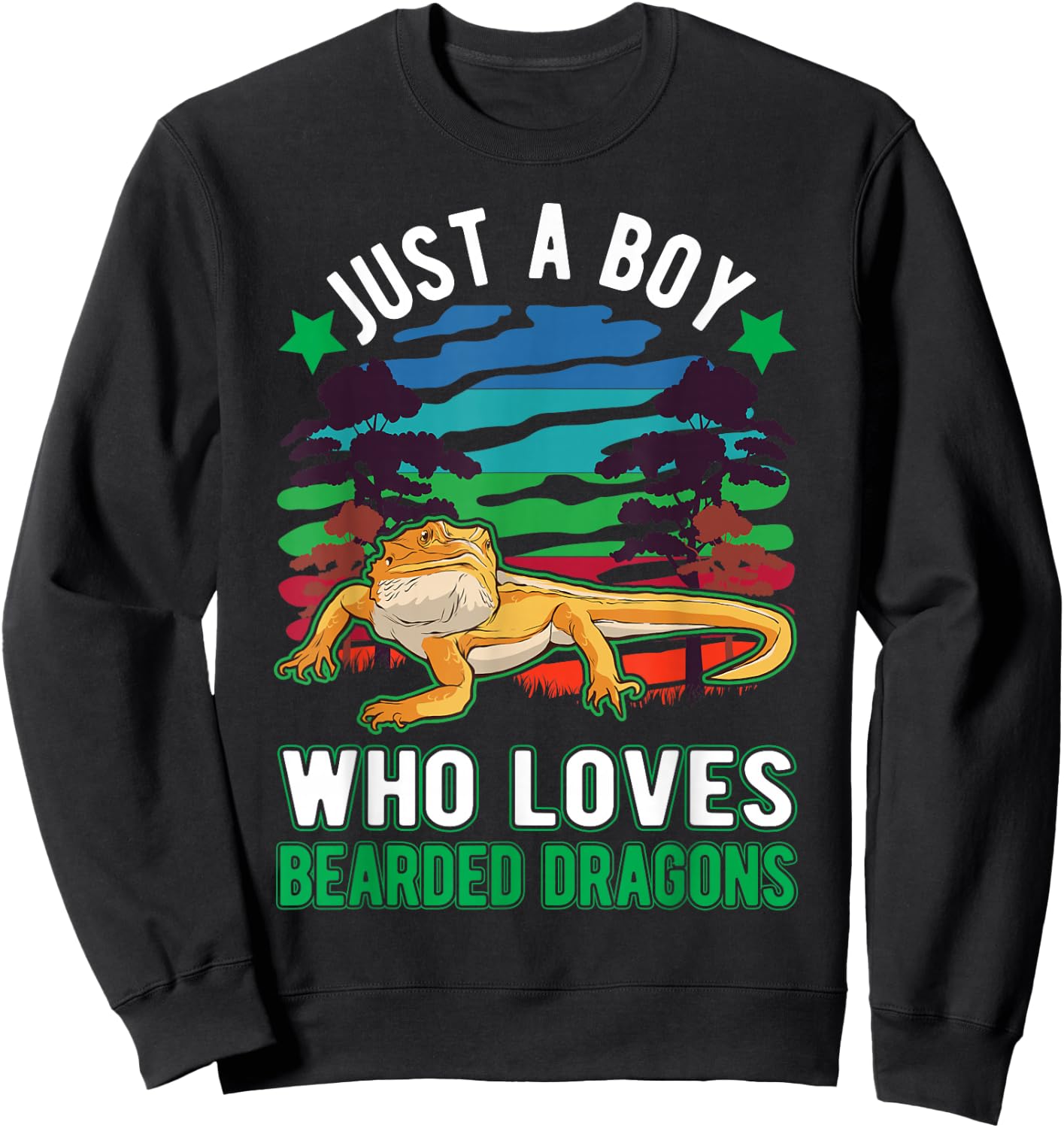 Just a boy who loves Bearded Dragons Sweatshirt - Sweatshirt | Black