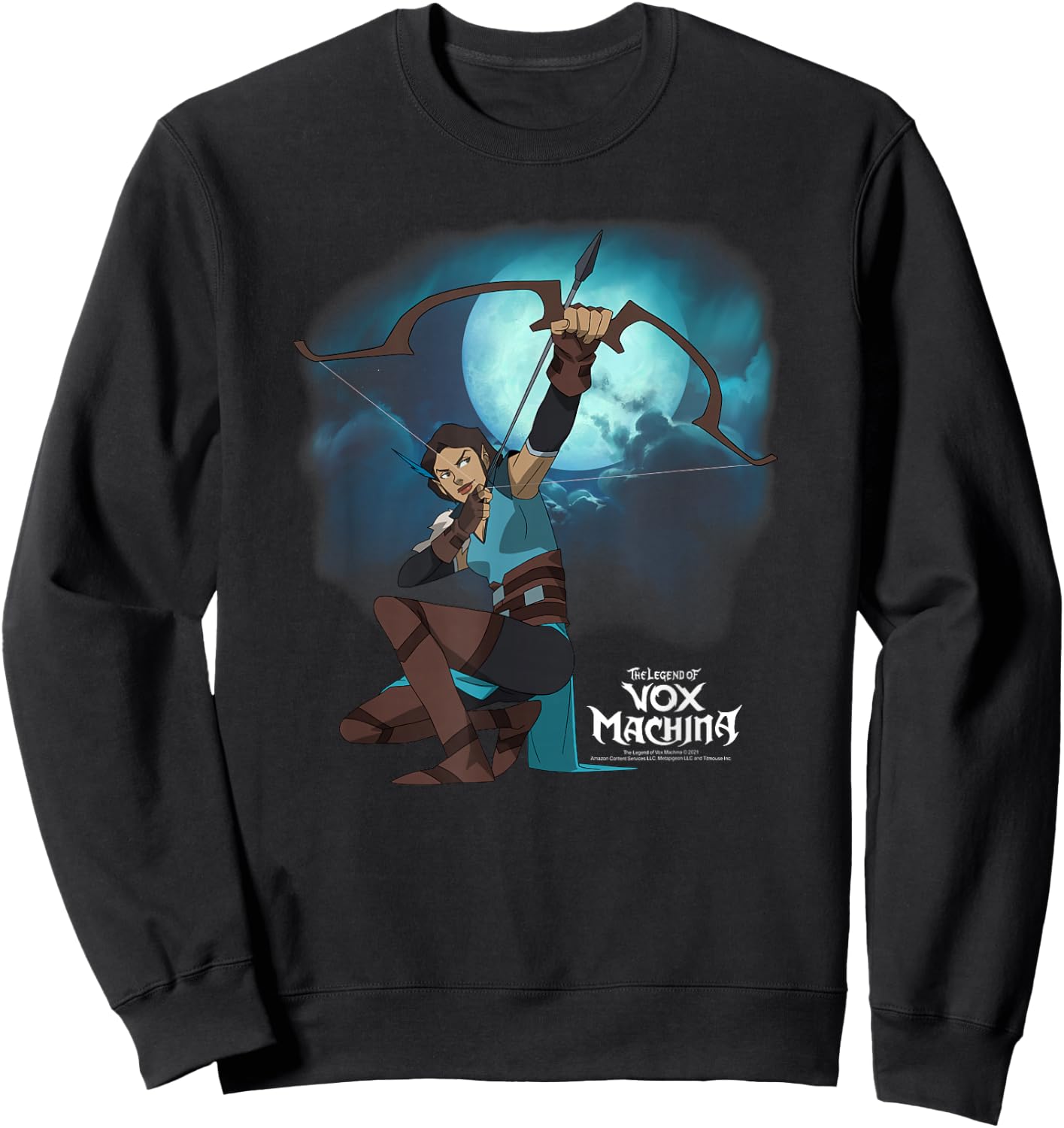 The Legend of Vox Machina Vex with Bow and Arrow Sweatshirt - Sweatshirt | Black