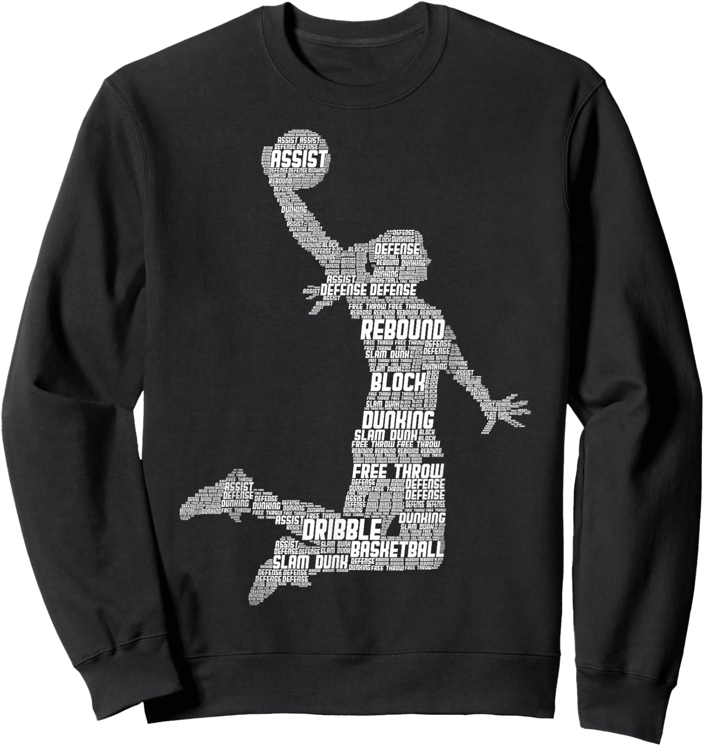 Basketball Girl Women Kids Girls Small Sweatshirt - Sweatshirt | Black