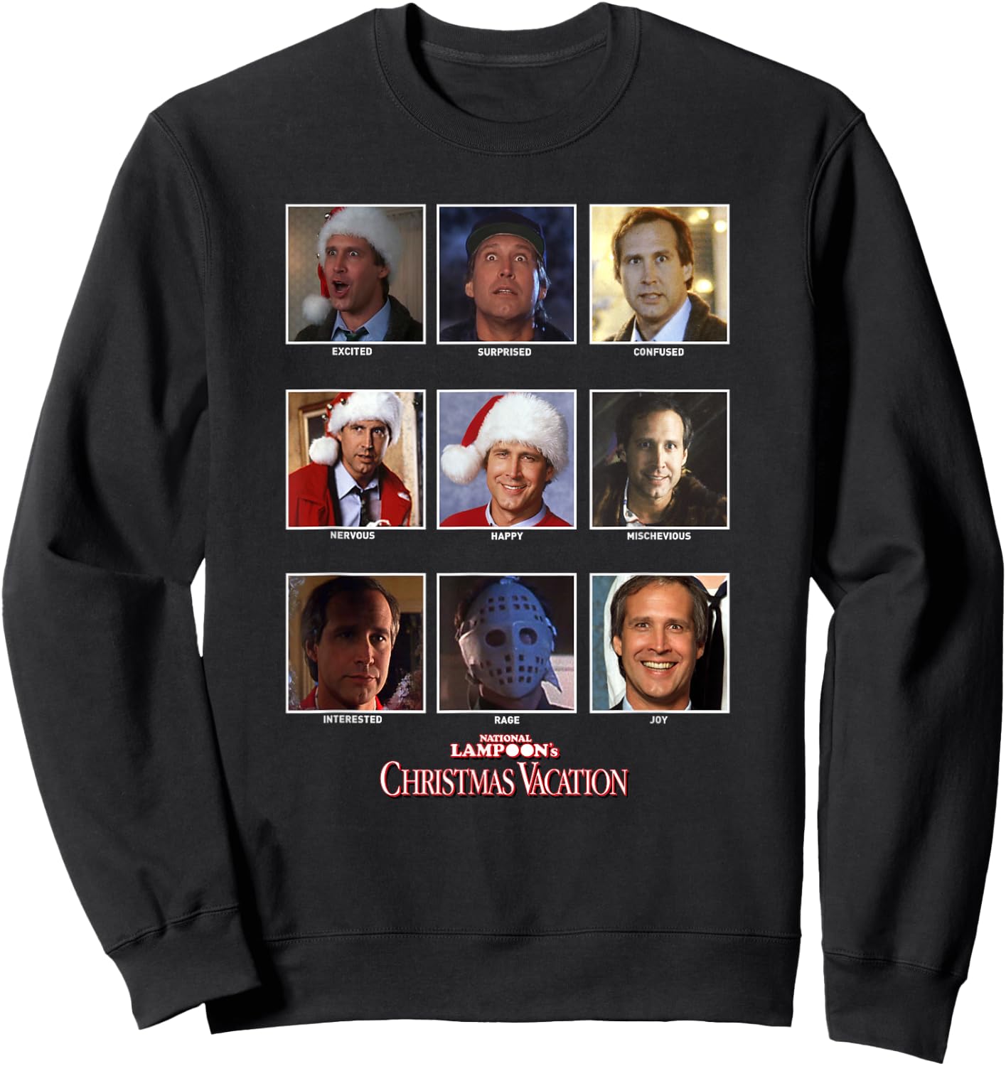 National Lampoon's Christmas Vacation Clark Panels Sweatshirt - Sweatshirt | Black