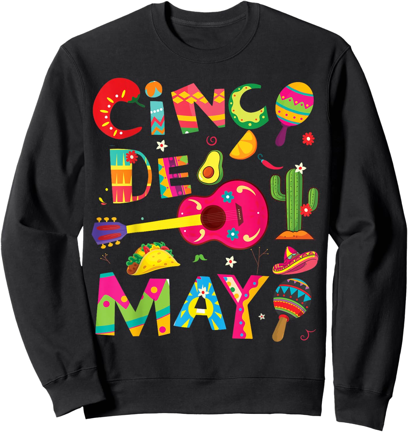Cinco de Mayo, Men Women kids funny Mexican fiesta 5 De Mayo Sweatshirt - Sweatshirt | Black