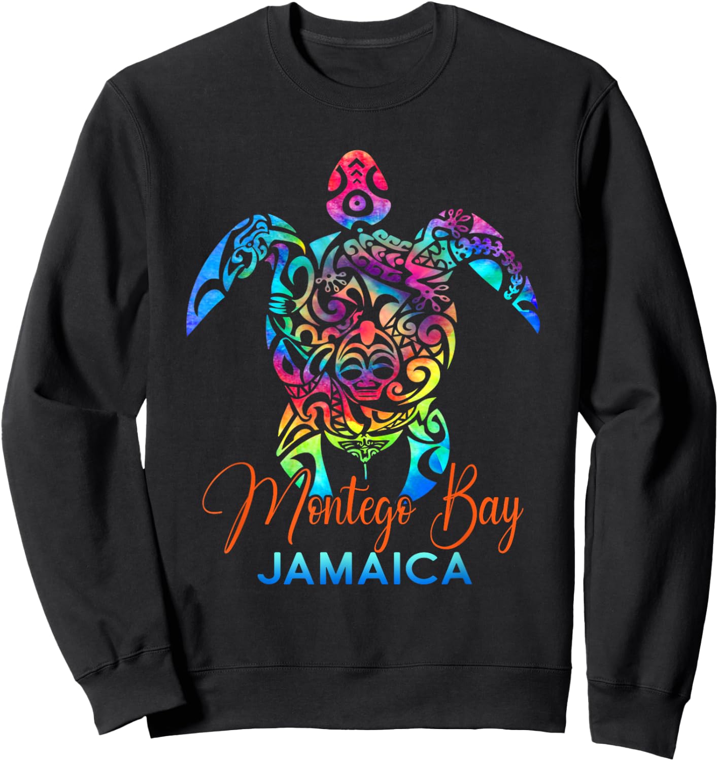 Montego Bay Jamaica Sea Turtle Family Vacation Summer 2025 Men Women Kids Sweatshirt - Sweatshirt | Black