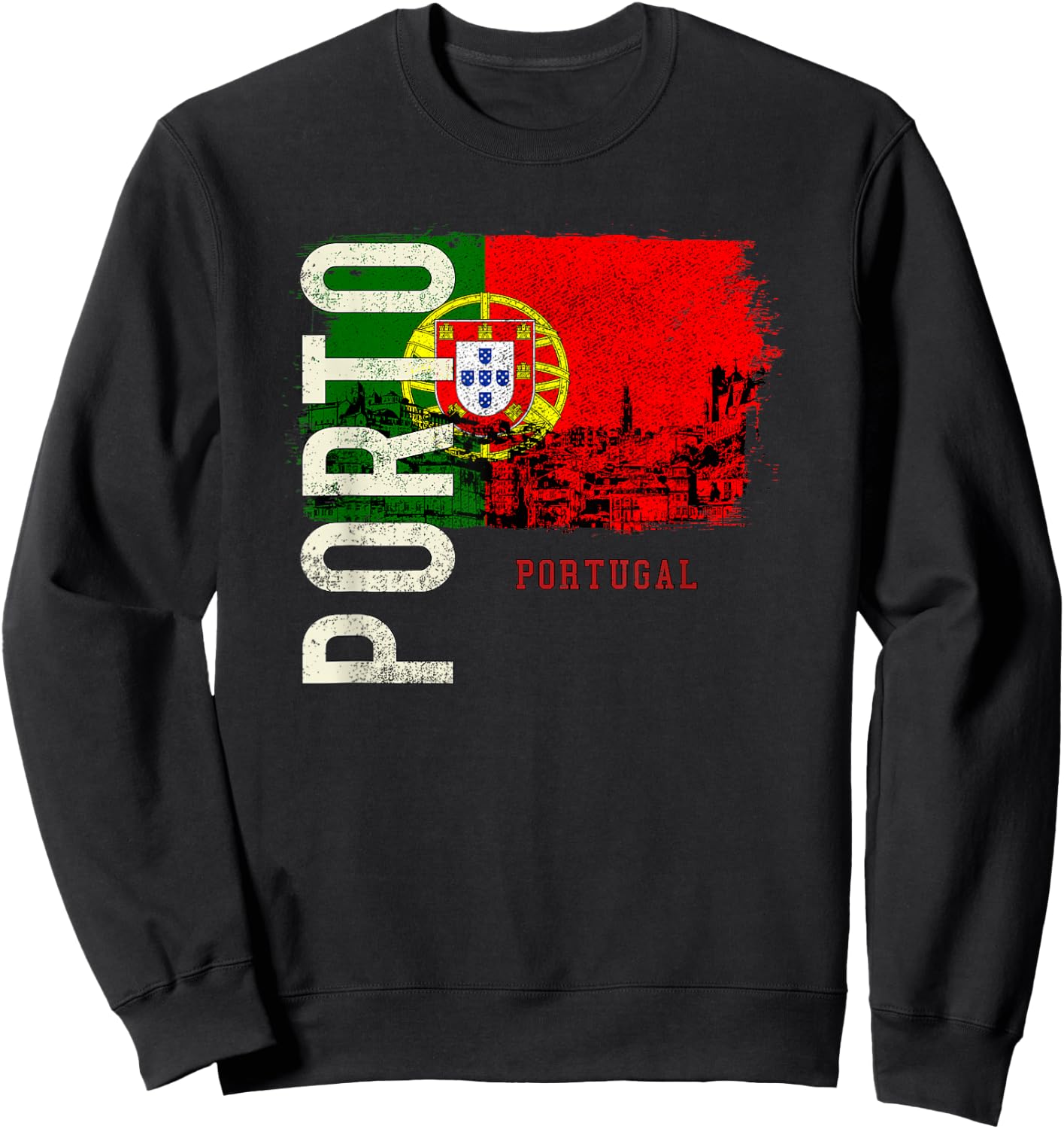 Porto Portugal Europe Sweatshirt - Sweatshirt | Black