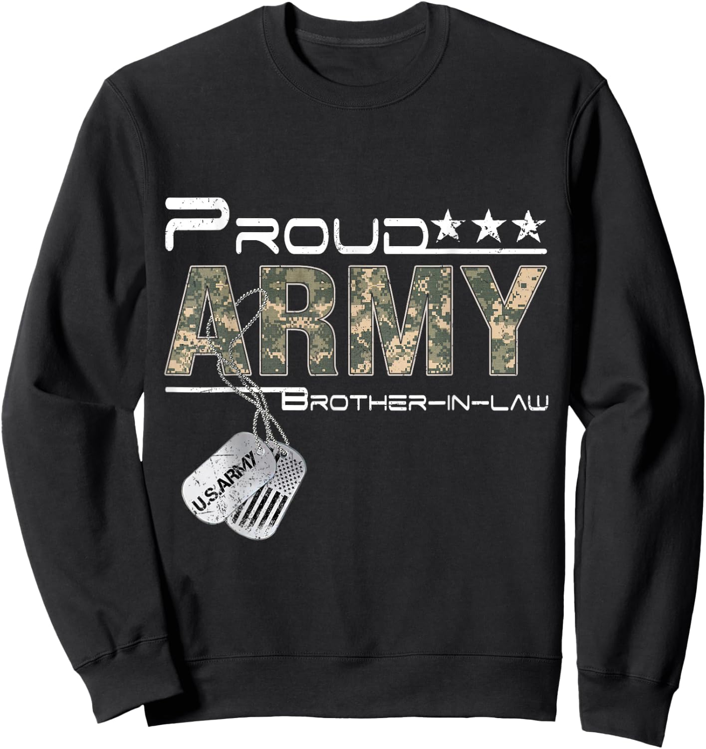 Proud Army Brother-In-Law US Army Graduation Brother-In-Law Sweatshirt - Sweatshirt | Black