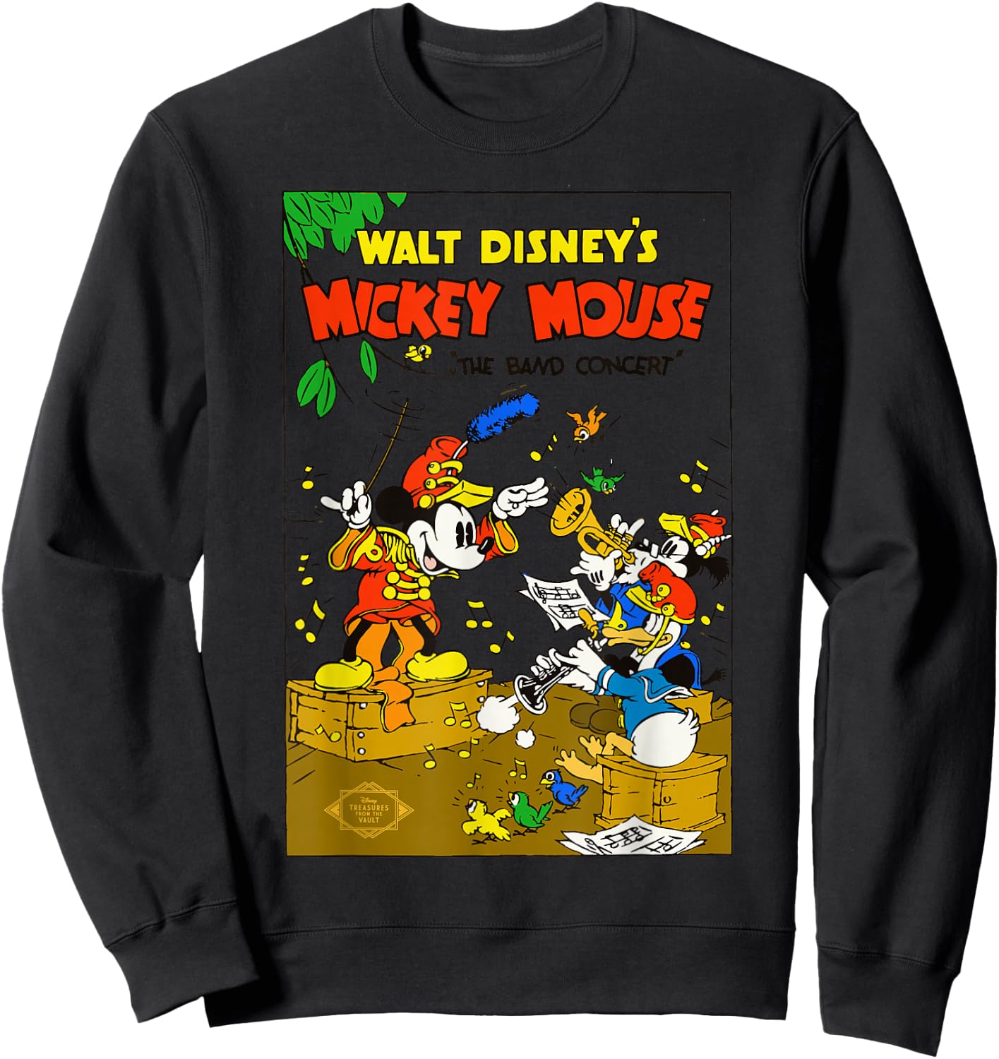 Disney Mickey Mouse The Band Concert Donald Duck Vintage Sweatshirt - Sweatshirt | Black