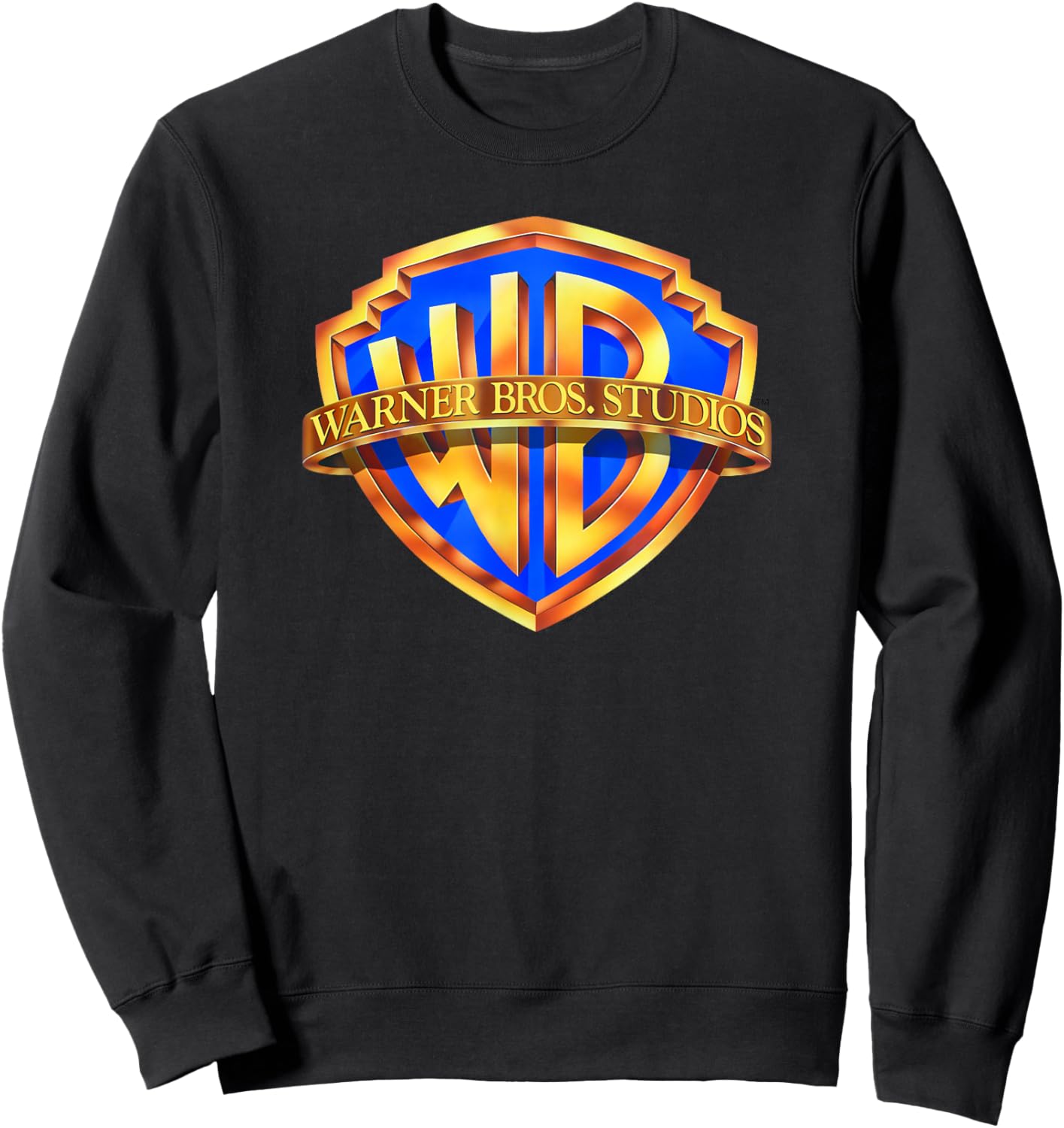 WB100 Warner Bros. Modern Classic Movie Studio Logo Sweatshirt - Sweatshirt | Black