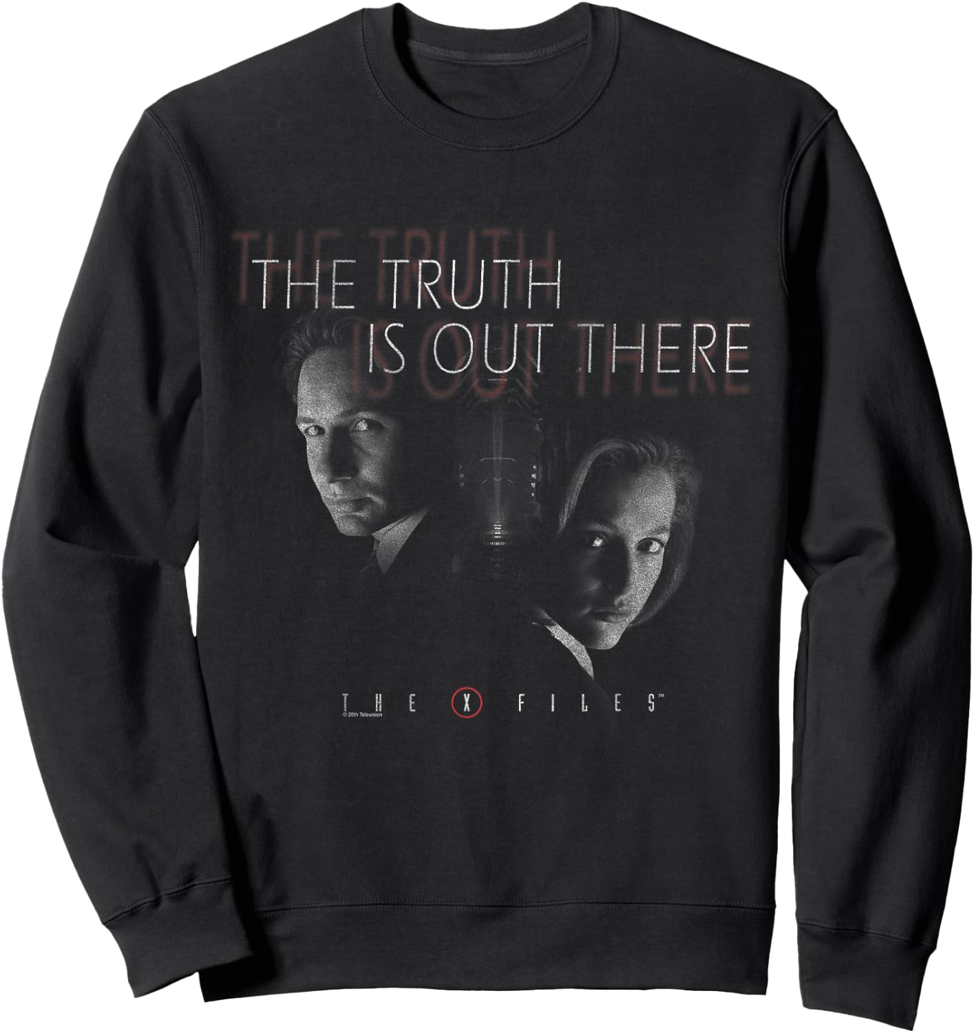 The X-Files Mulder & Scully Truth is Out There Vintage TV Sweatshirt - Sweatshirt | Black