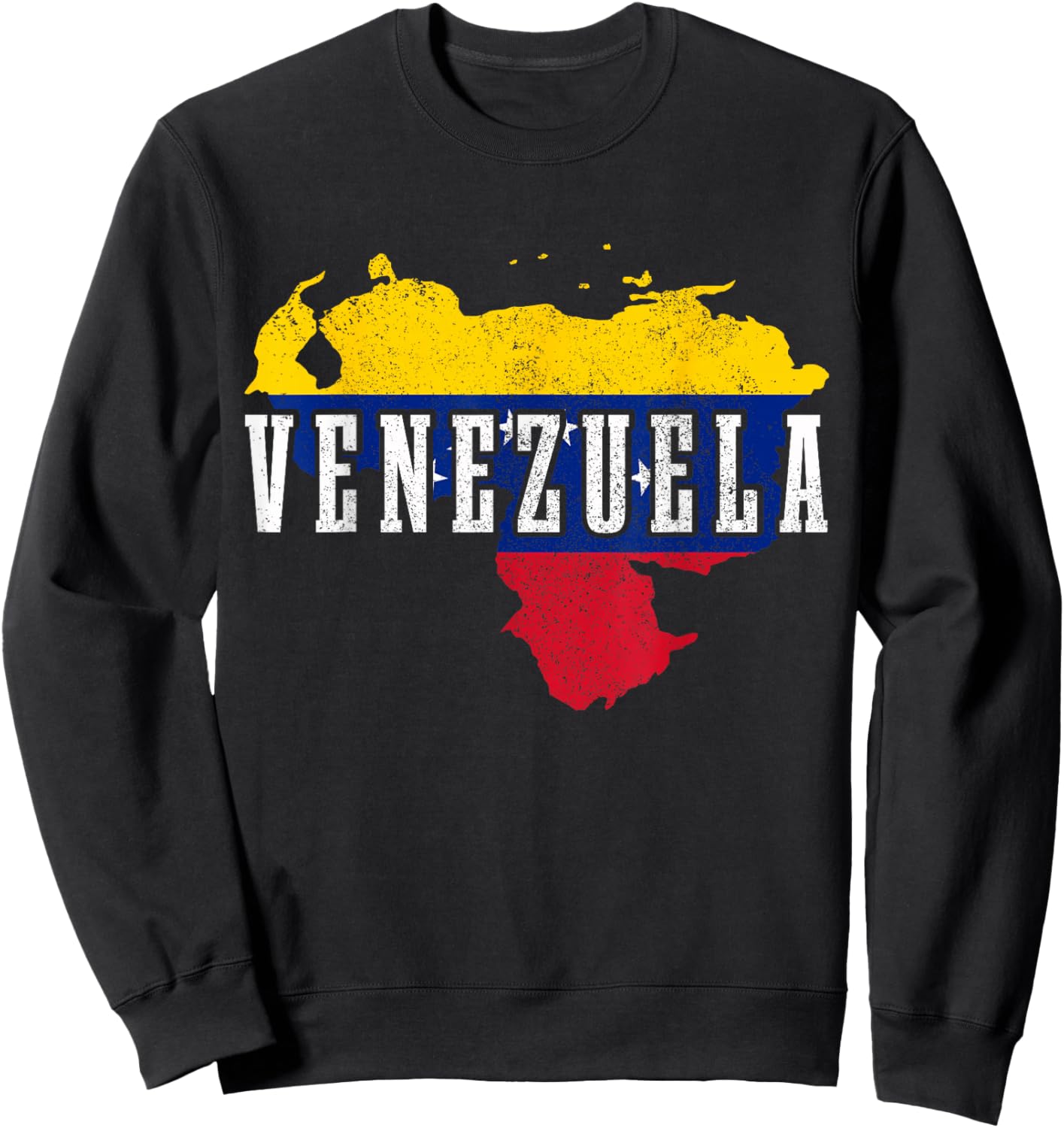 Venezuela Map Pride Venezuelan Flag Sweatshirt - Sweatshirt | Black