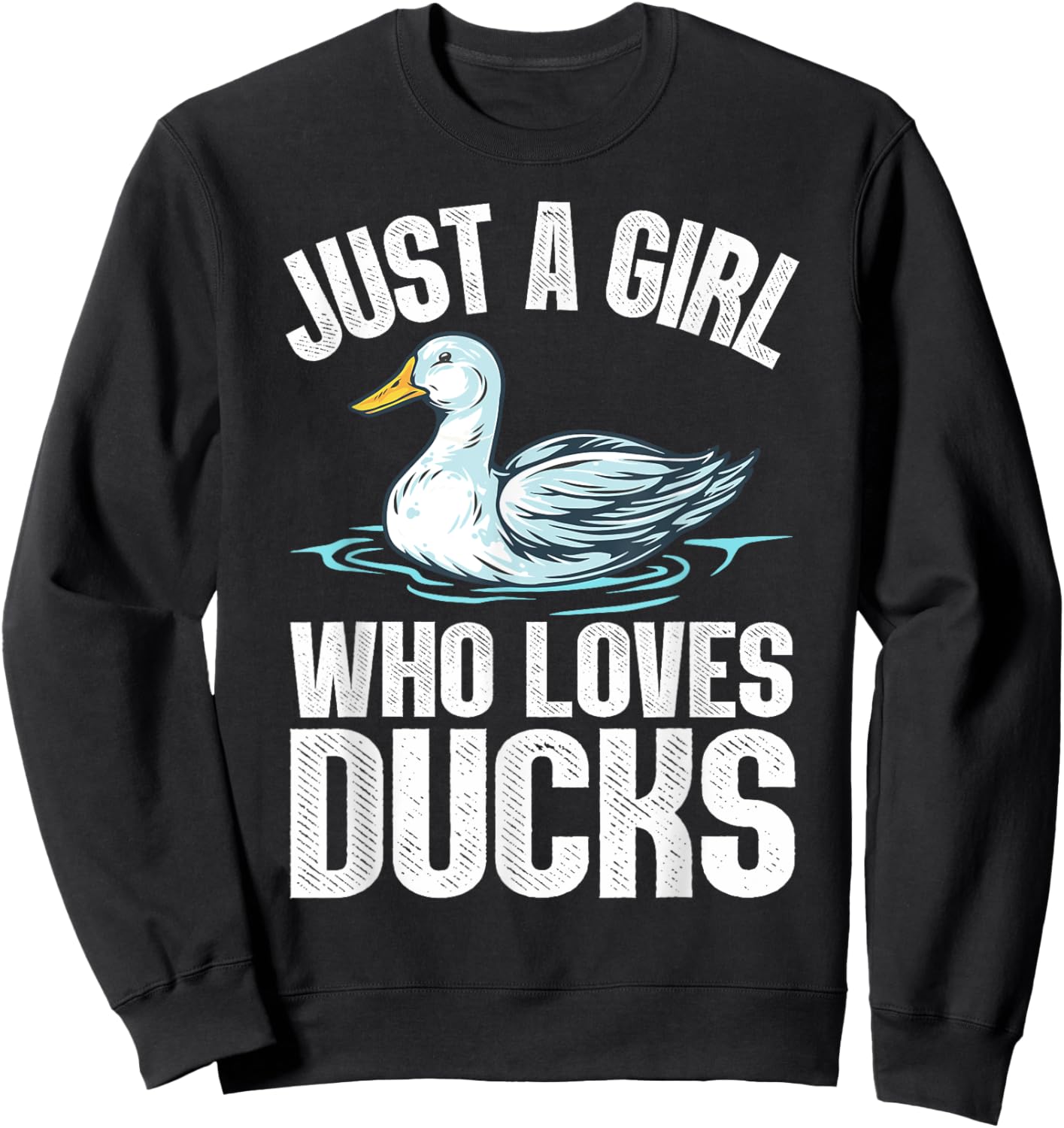 Cool Duck Girls Rubber Duck Yellow Mandarin Ducks Sweatshirt - Sweatshirt | Black