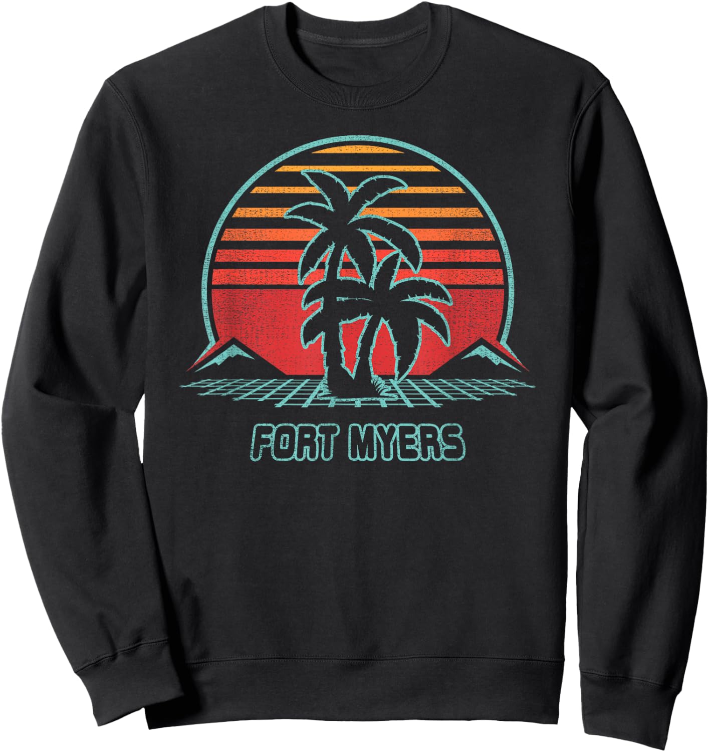 Fort Myers Retro Vintage 80s Style Sweatshirt - Sweatshirt | Black