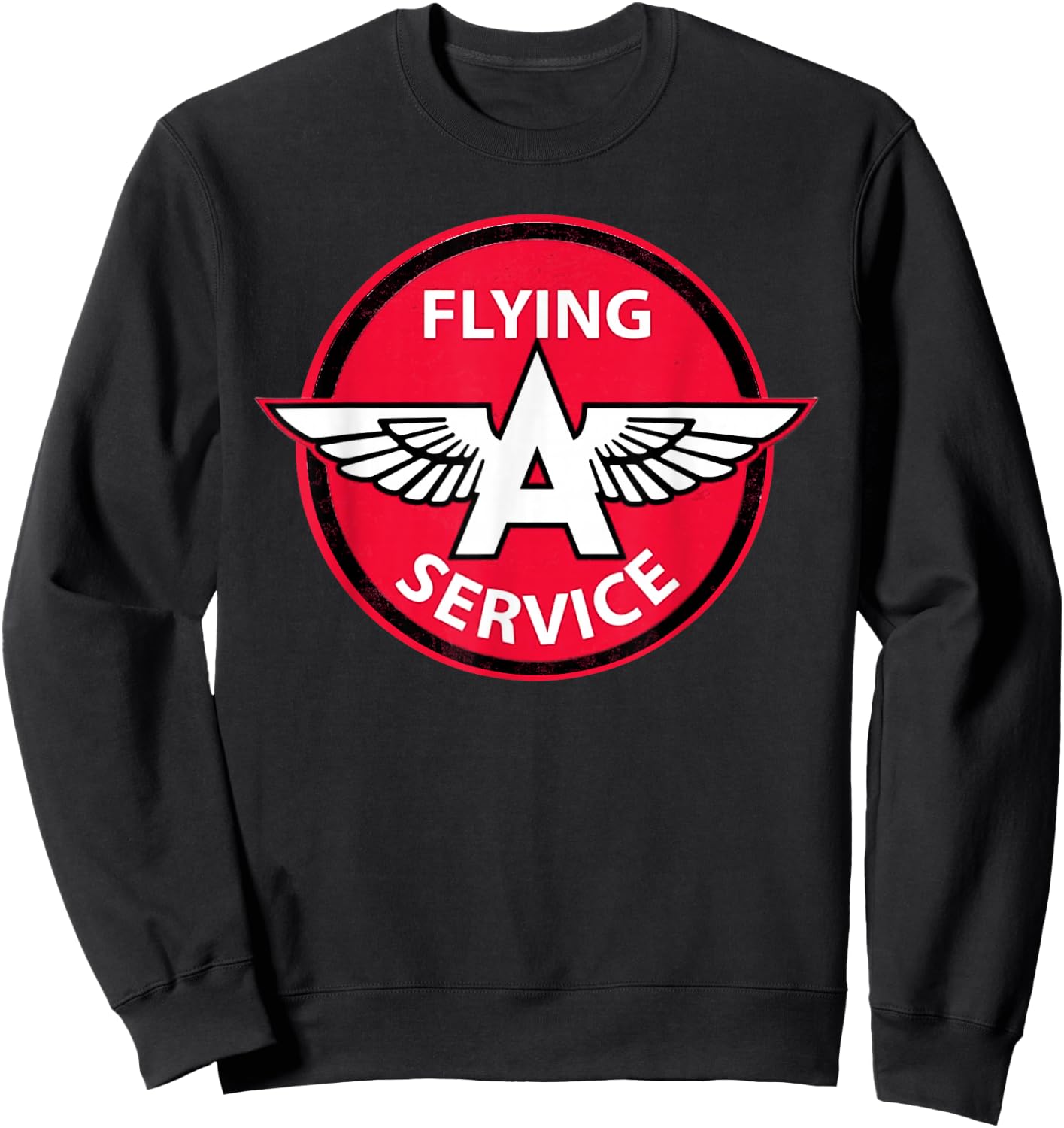 Retro Vintage Gas Station Flying A Service Motor Oil Car Sweatshirt - Sweatshirt | Black