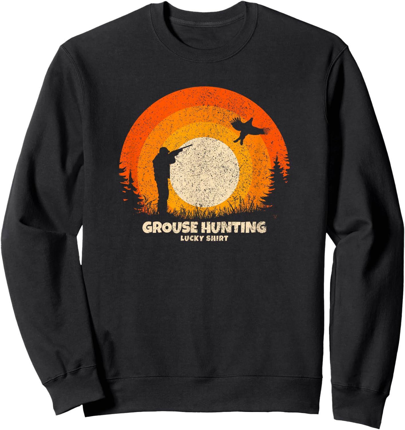 Grouse Hunter Lucky Charm Grouse Hunting Sweatshirt - Sweatshirt | Black