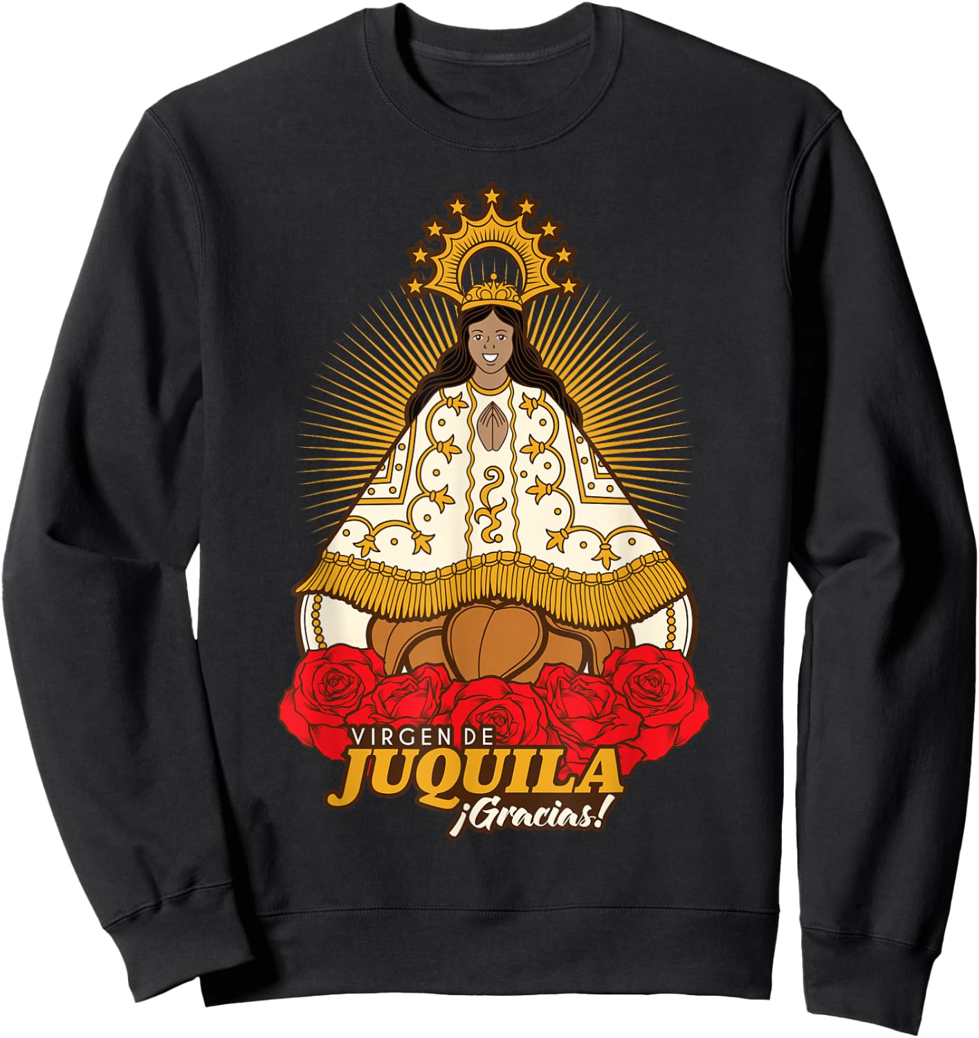 Virgen de Juquila, Nuestra Señora Inmaculada, Oaxaca Mexico Sweatshirt - Sweatshirt | Black