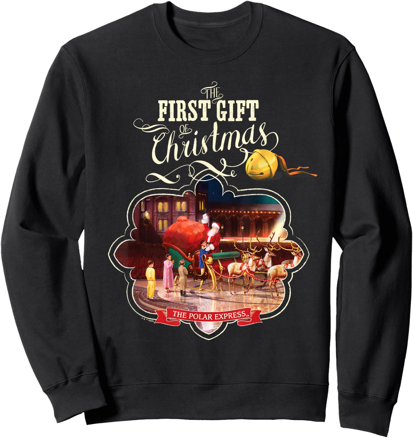 The Polar Express Giving The First Gift Of Christmas Sweatshirt - Sweatshirt | Black