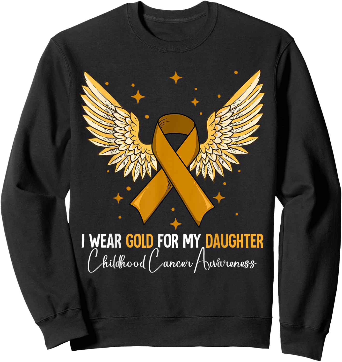Daughter Childhood Cancer Awareness Sweatshirt - Sweatshirt | Black