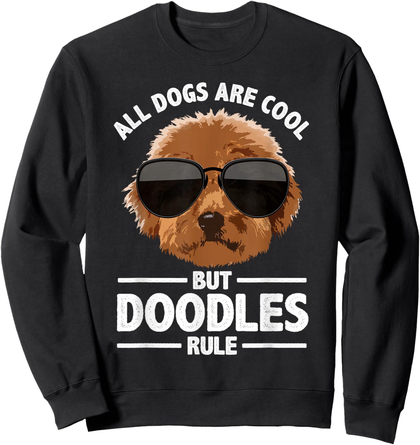 Cute Doodle Women Golden Doodle Labradoodle Dog Sweatshirt - Sweatshirt | Black
