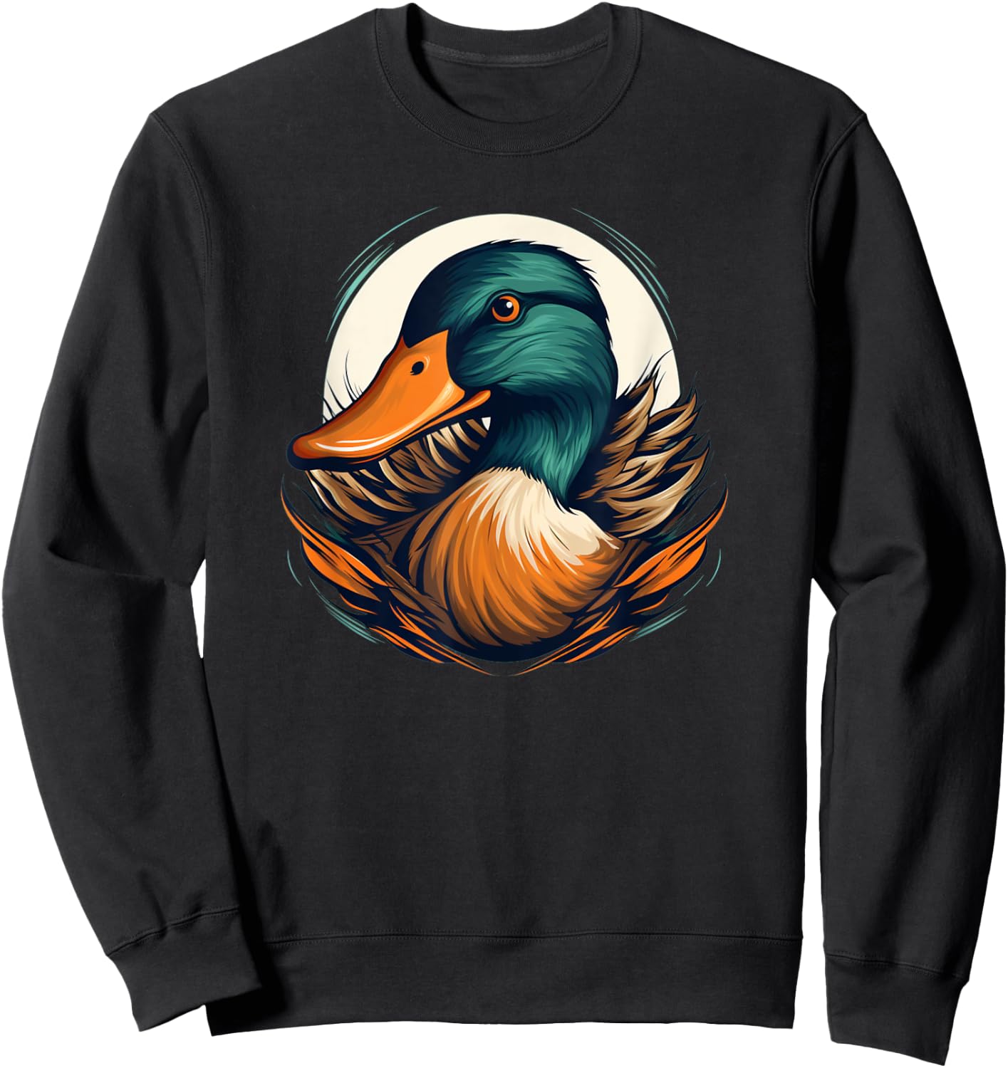 Cool Mallard Duck Face Sweatshirt - Sweatshirt | Black