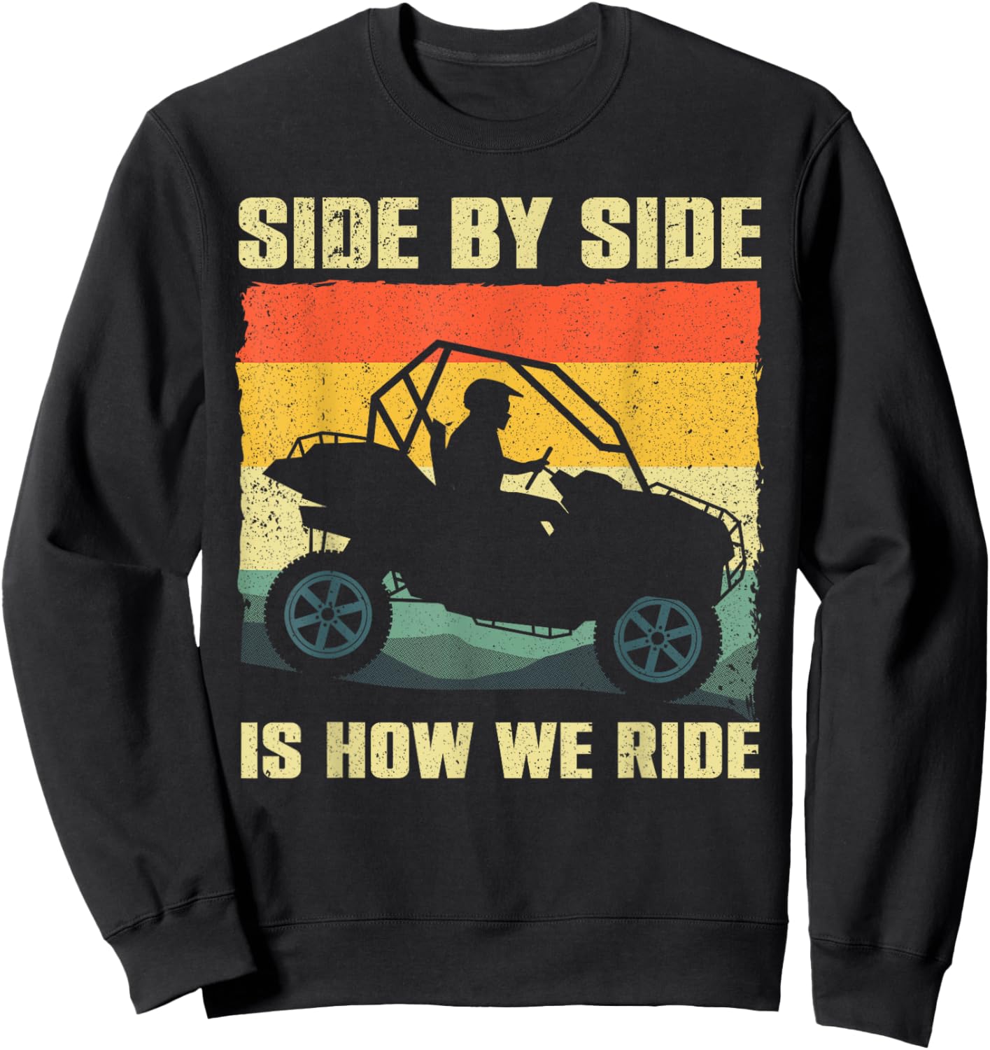 Funny SxS Design Women SxS UTV Side By Side Vehicle Sweatshirt - Sweatshirt | Black