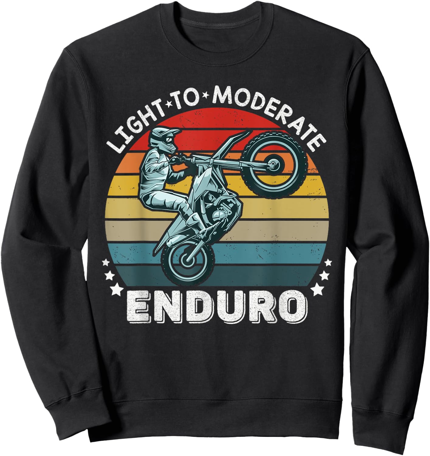 Motorcycle Adventure Rider Funny Light To Moderate Enduro Sweatshirt - Sweatshirt | Black