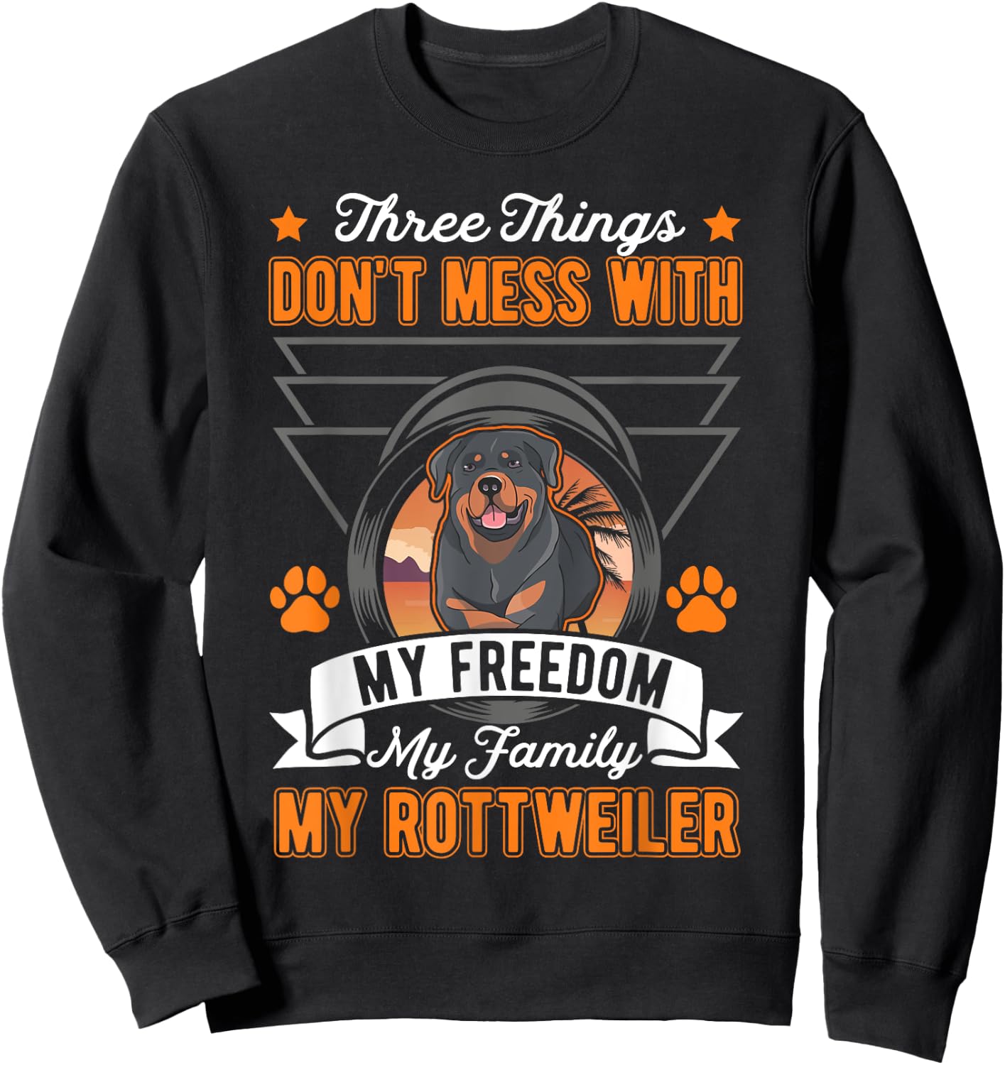 Rottweiler Freedom Family Rotti Rottweiler Sweatshirt - Sweatshirt | Black