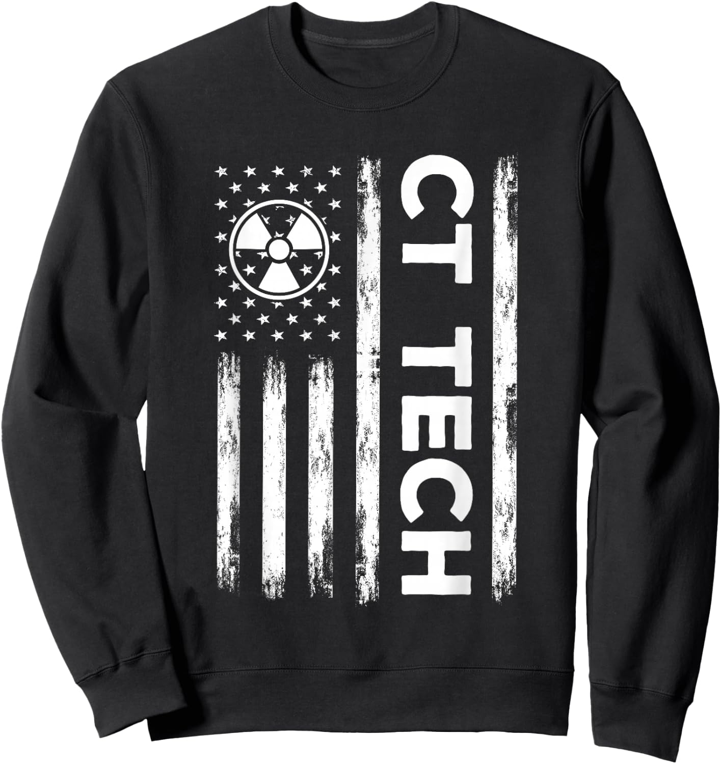 CT Tech USA Flag Radiologic Technologist Radiology America Sweatshirt - Sweatshirt | Black
