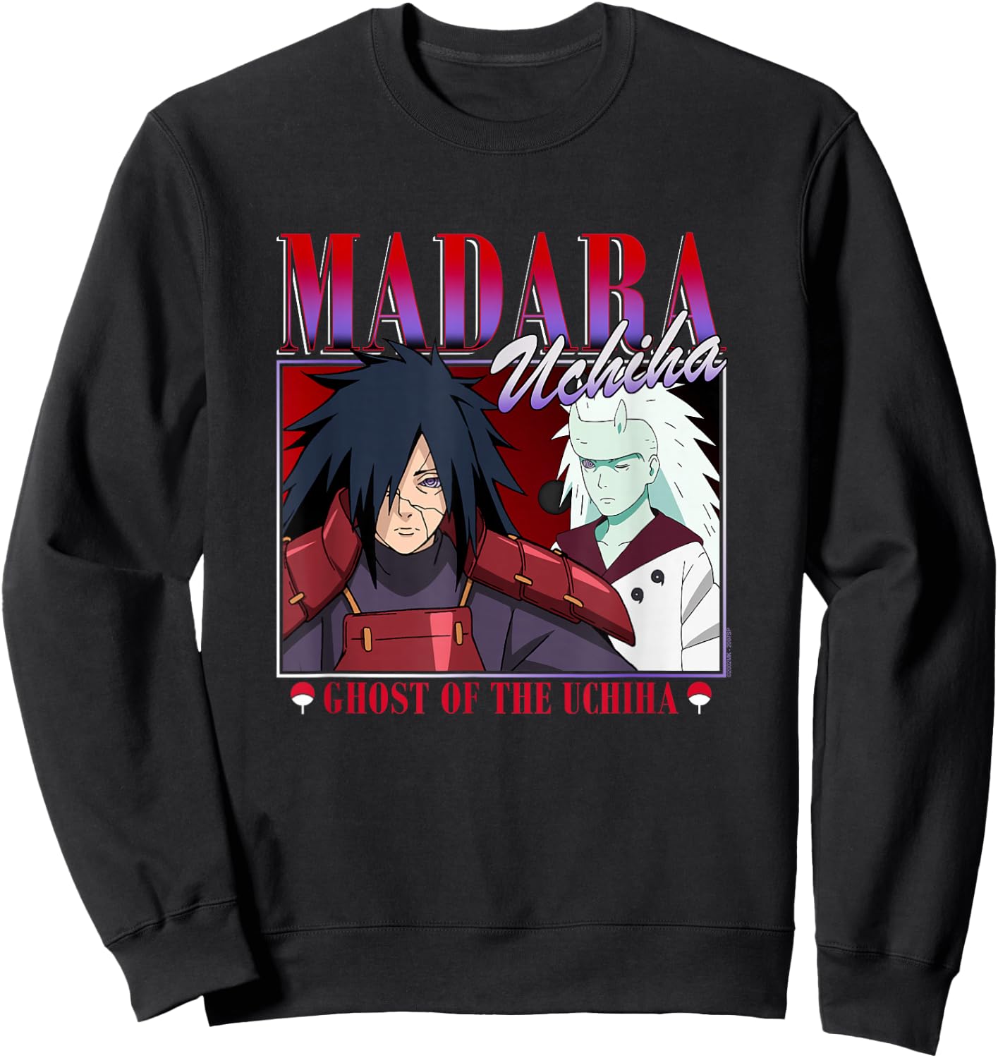 Naruto Shippuden Madara Uchiha 90's Edit Sweatshirt - Sweatshirt | Black