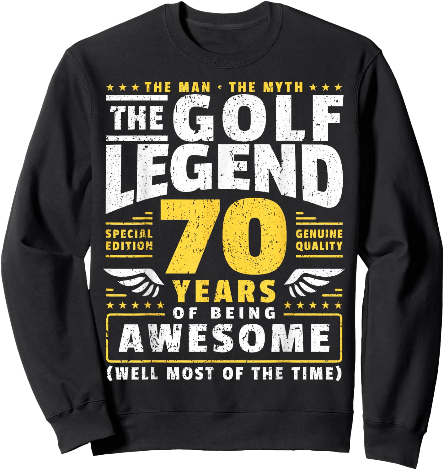 70th Birthday Golf Player 70 Years Old Golfer Sweatshirt - Sweatshirt | Black