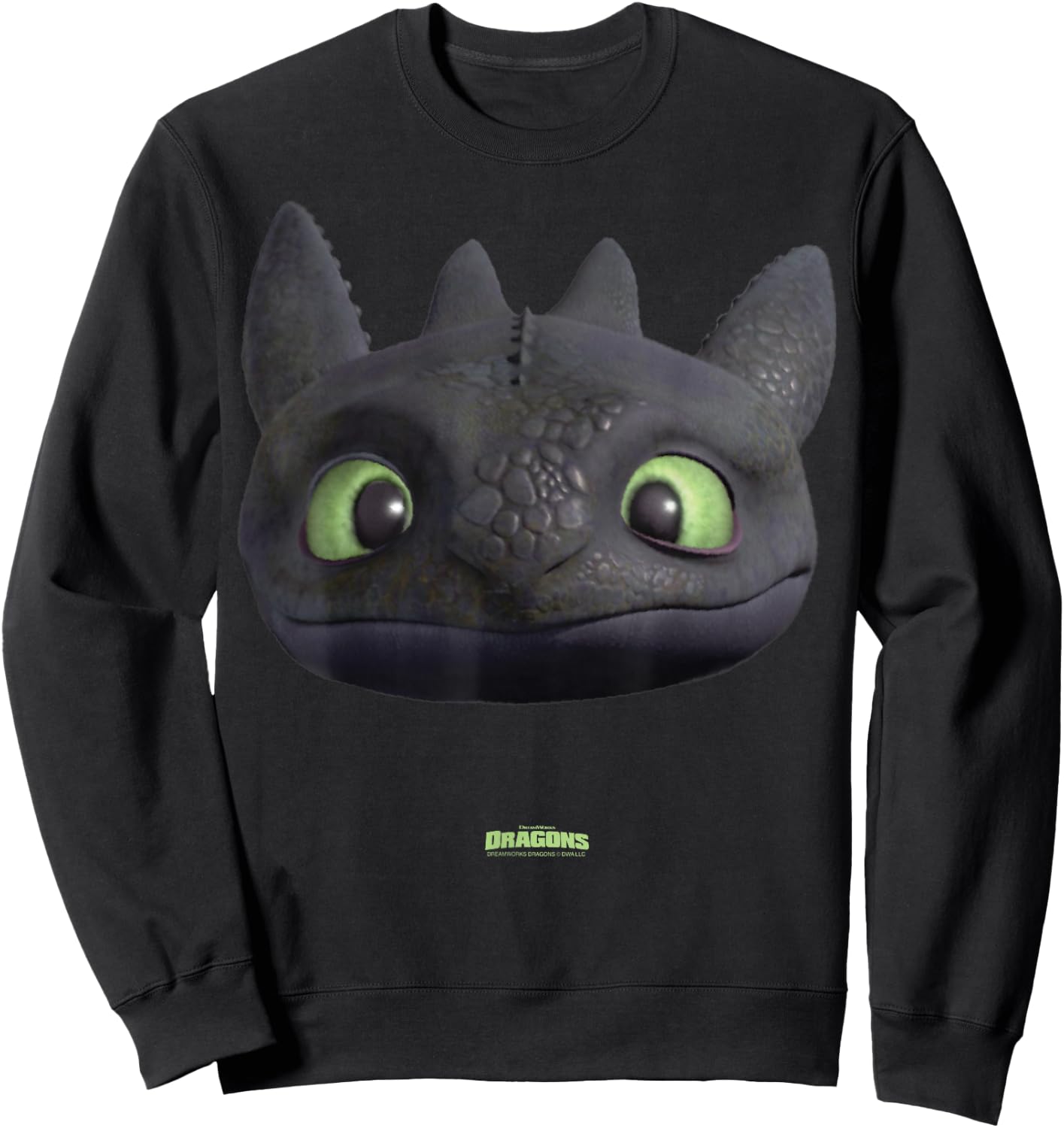 DreamWorks Dragons Toothless Night Fury Big Face Costume 3D Sweatshirt - Sweatshirt | Black