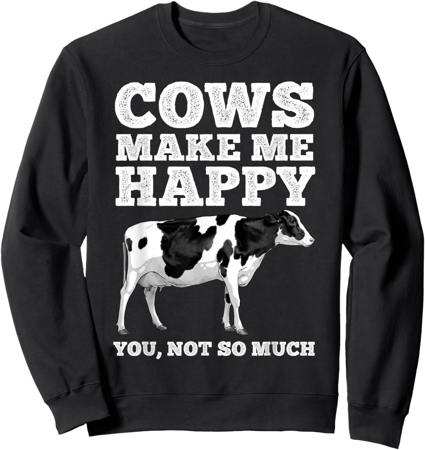 Cool Cow Art Women Farmers & Dairy Lovers Sweatshirt - Sweatshirt | Black