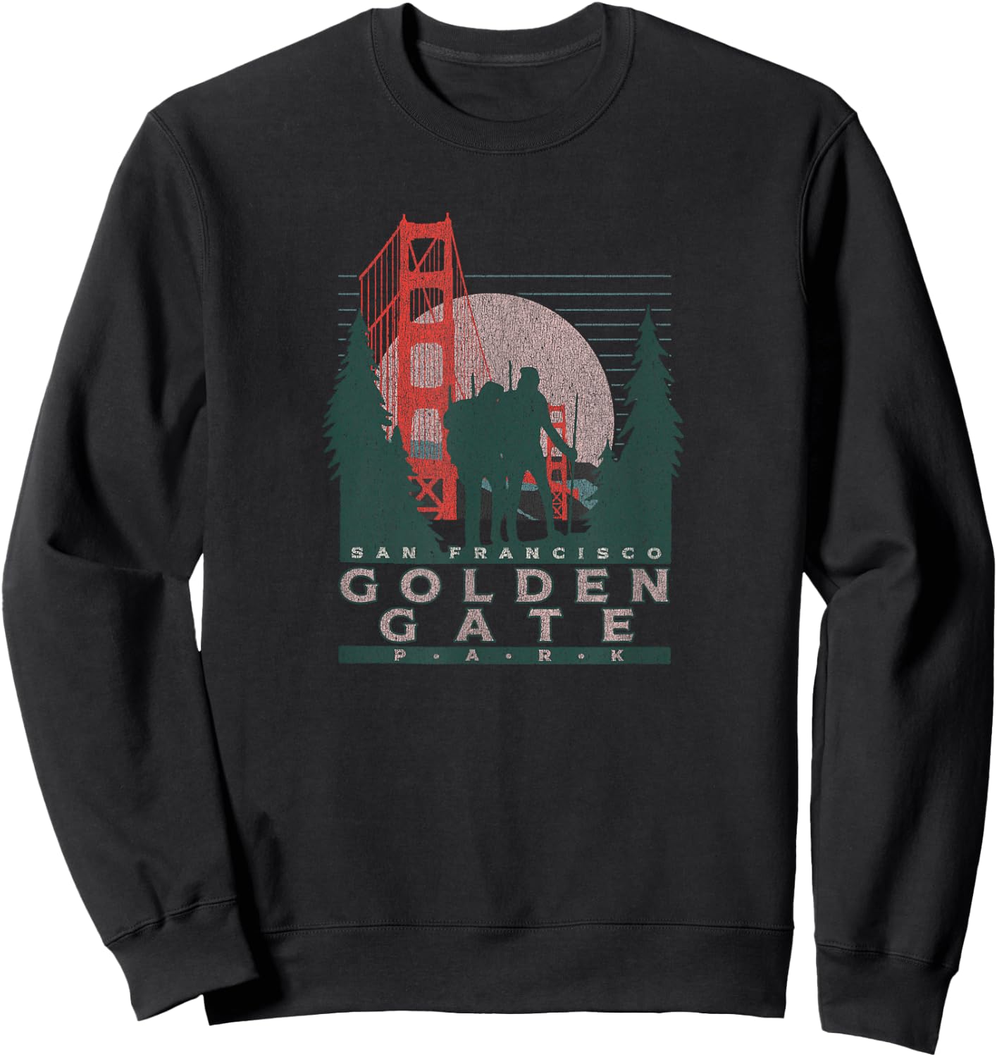 Golden Gate Park San Francisco Vintage Sweatshirt - Sweatshirt | Black