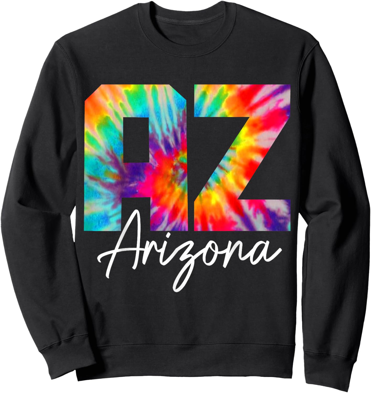 Arizona Tie Dye AZ Vintage/Retro Sweatshirt - Sweatshirt | Black
