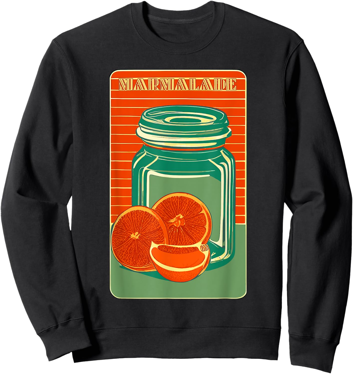 Marmalade retro (orange citrus preserve jam fans) Sweatshirt - Sweatshirt | Black