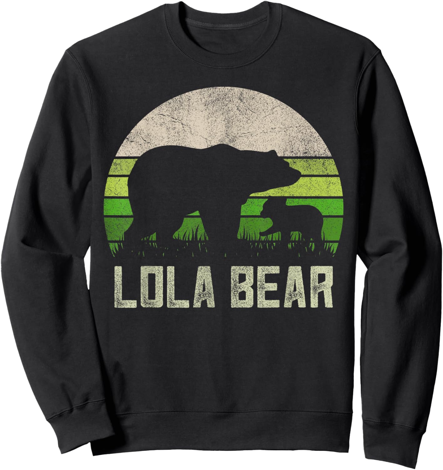 Funny Filipino Grandma Shirts From Grandkids, Cub Lola Bear Sweatshirt - Sweatshirt | Black