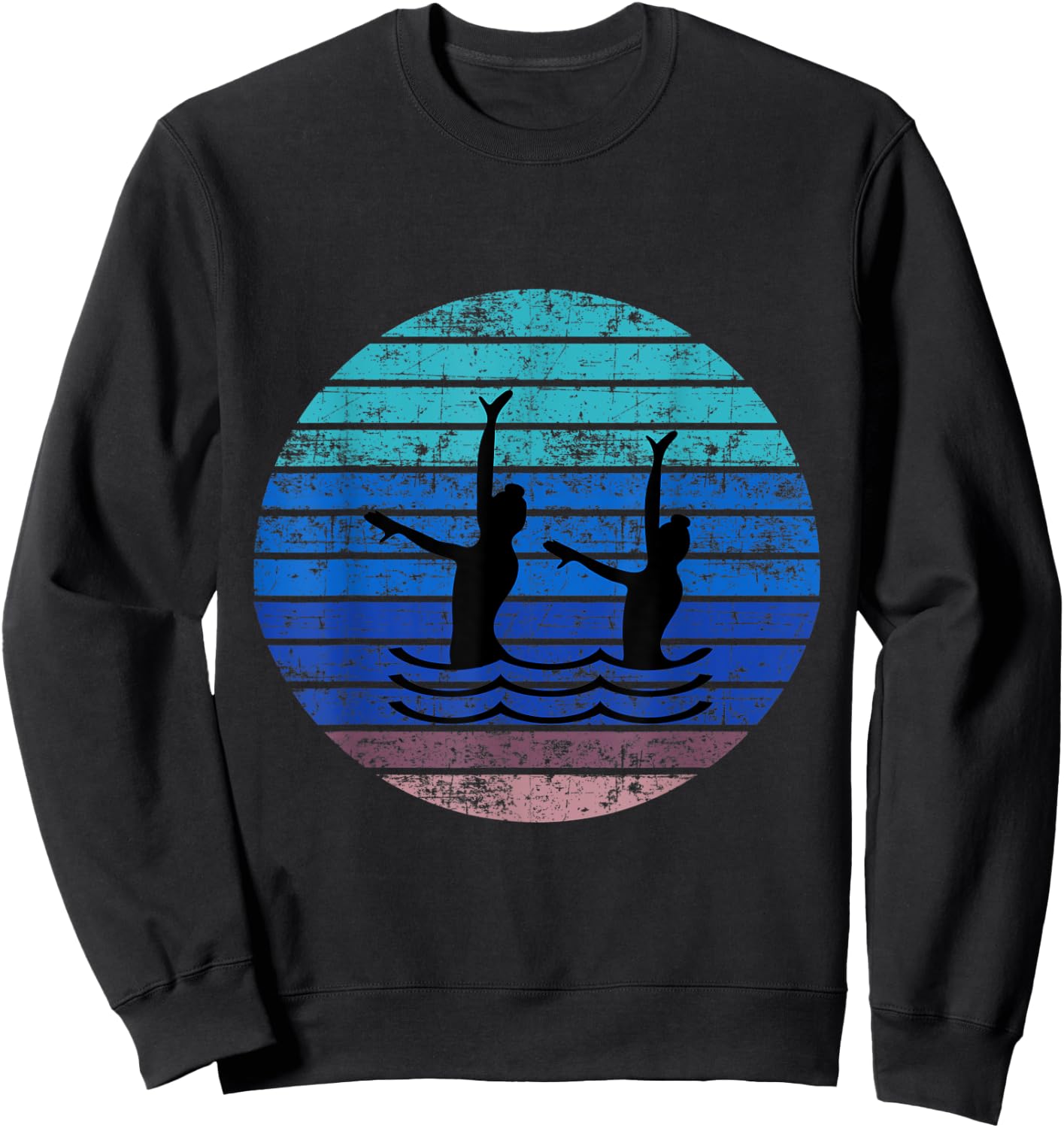 Synchron Swim Artistic Girls Synchronized Swimming Swimmers Sweatshirt - Sweatshirt | Black