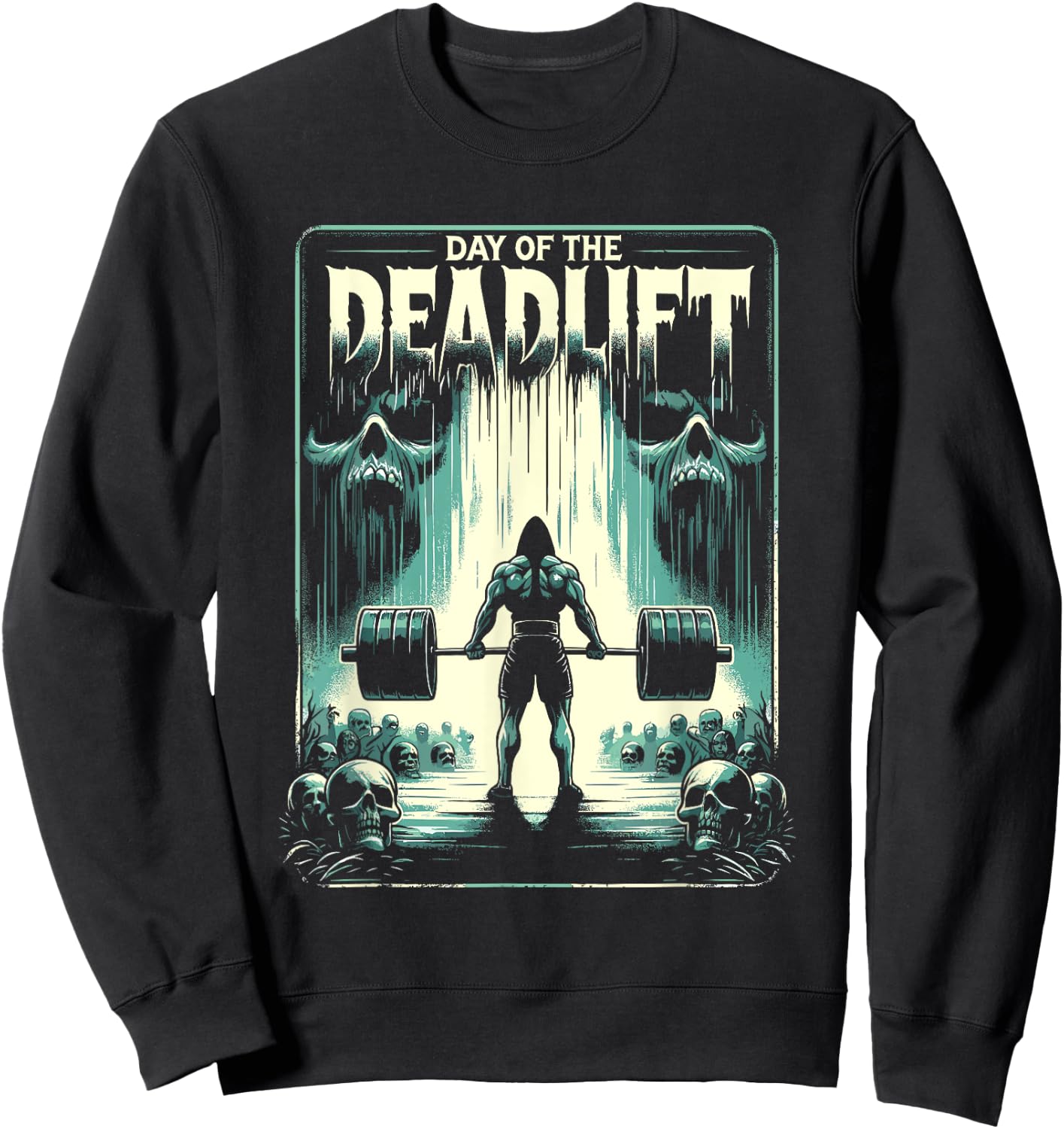 Horror Deadlift Workout Training Bodybuilder Sweatshirt - Sweatshirt | Black