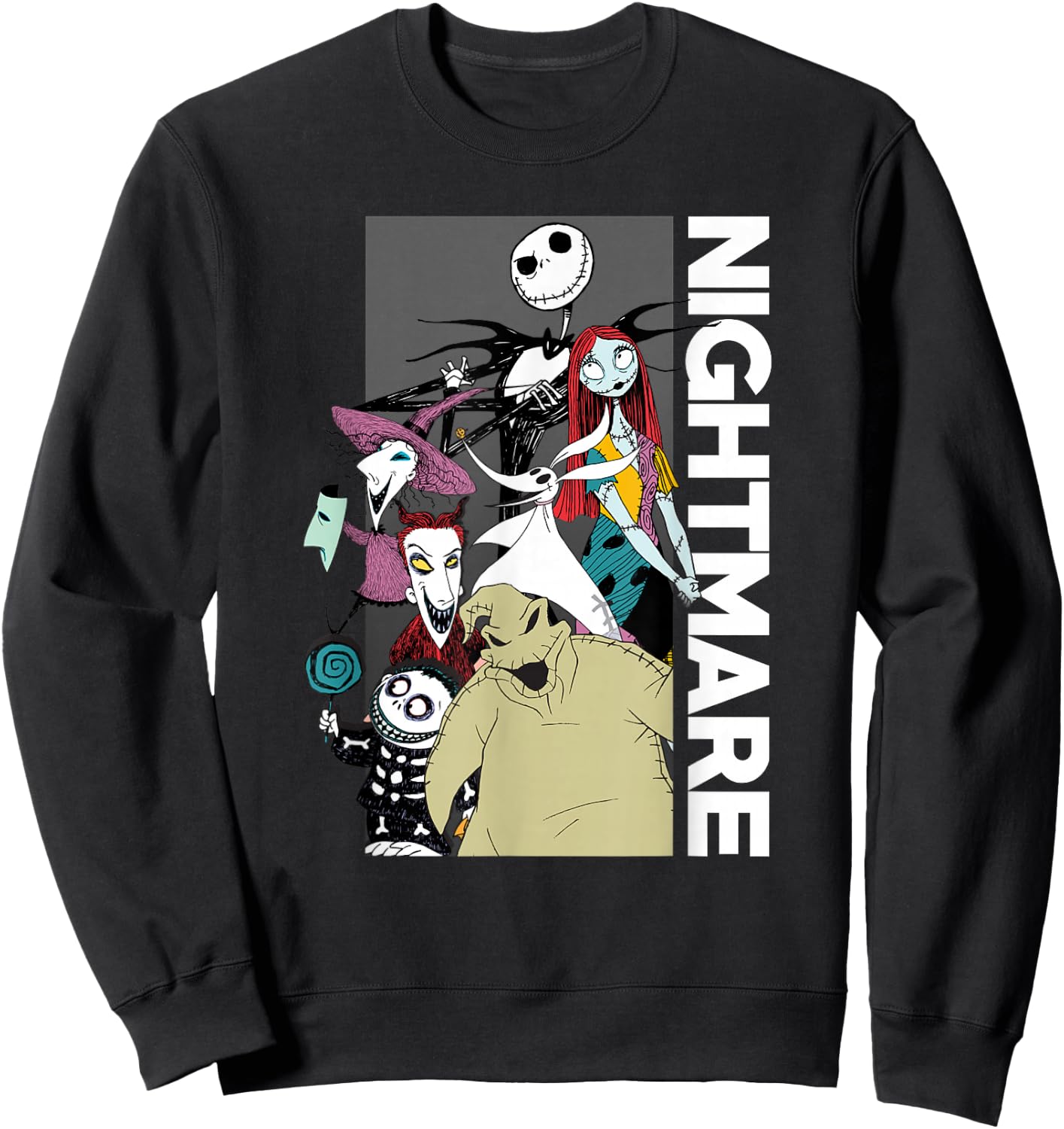 Disney The Nightmare Before Christmas Group Shot Poster Sweatshirt - Sweatshirt | Black
