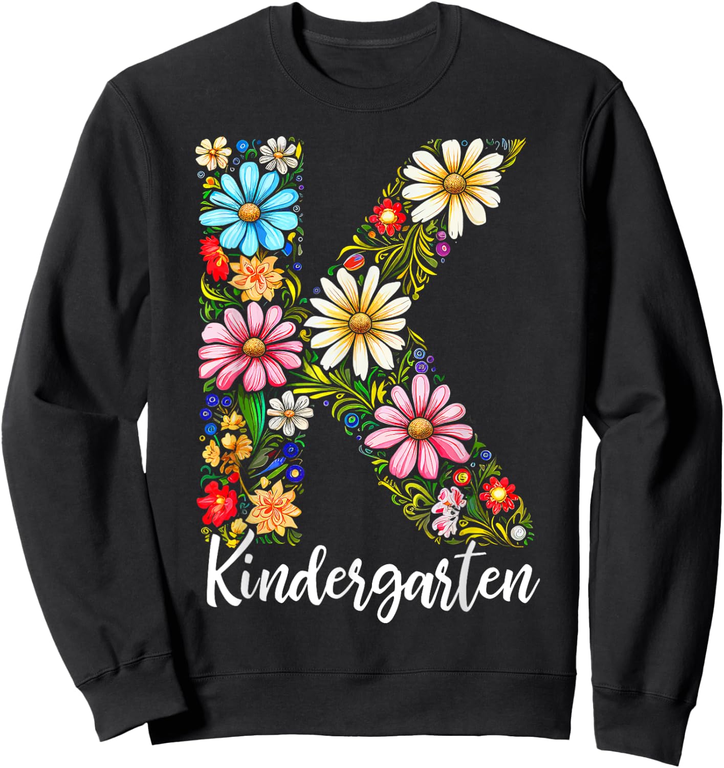 Kindergarten Teacher First Day of School Back to School Kids Sweatshirt - Sweatshirt | Black