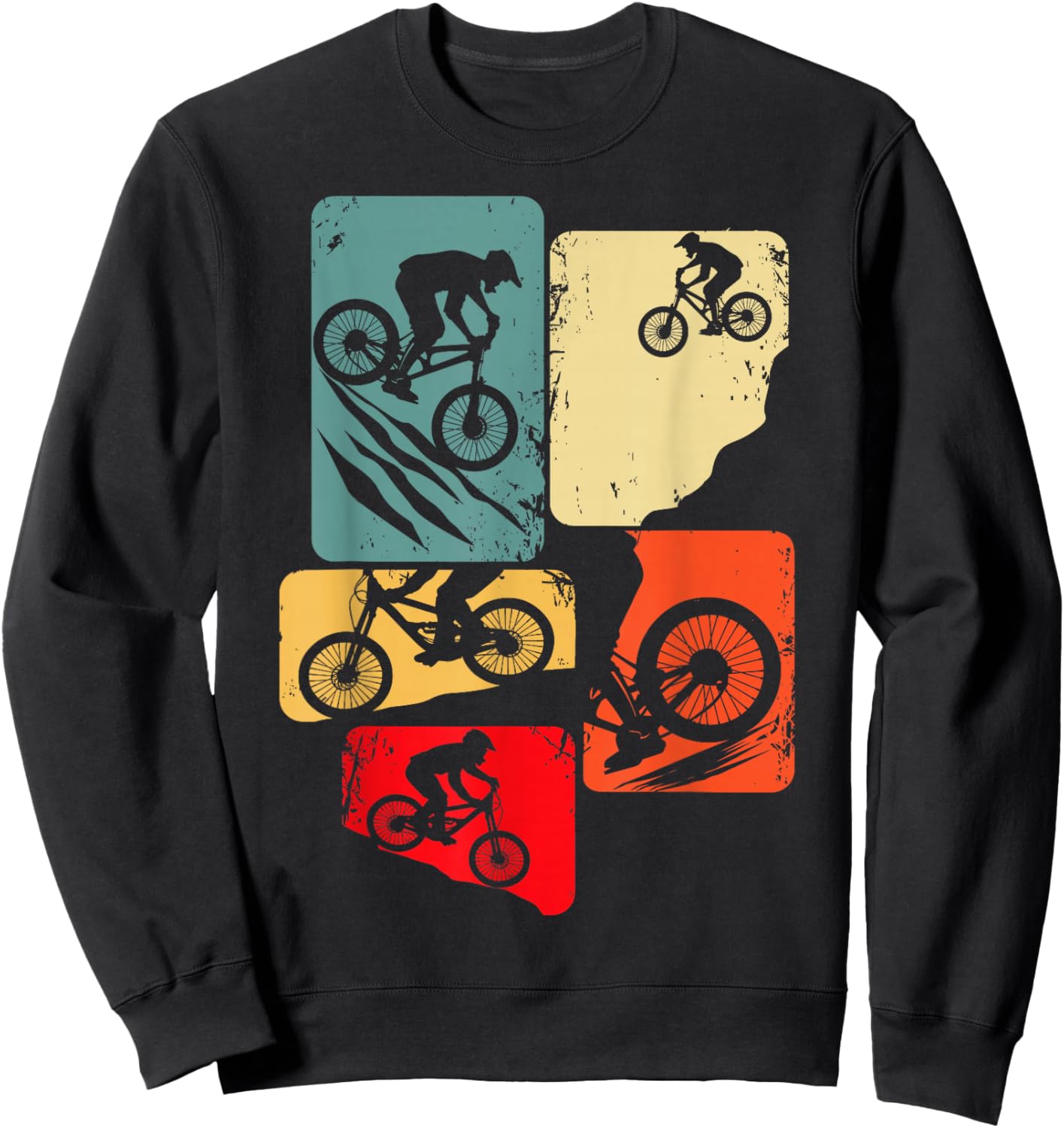 Mountain Bike MTB Downhill Biking Cycling Biker Kids Boys Sweatshirt - Sweatshirt | Black