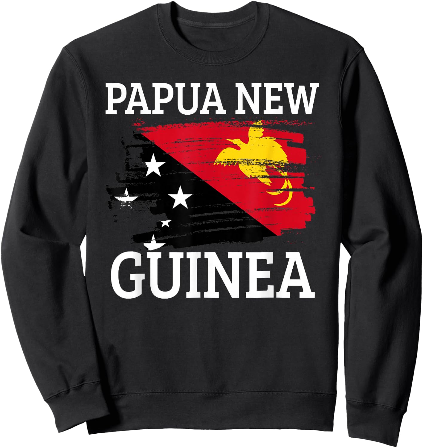 Papua New Guinea Flag Sweatshirt - Sweatshirt | Black
