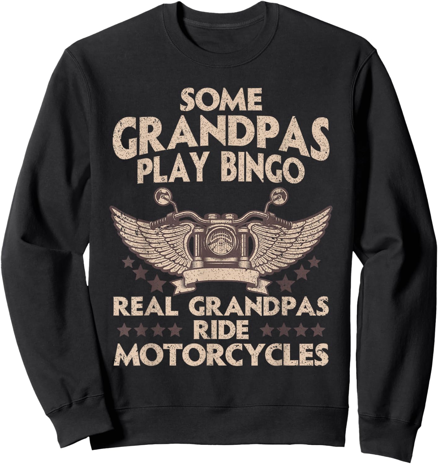 Funny Motorcycle For Grandpa Men Biker Motorcycle Rider Sweatshirt - Sweatshirt | Black