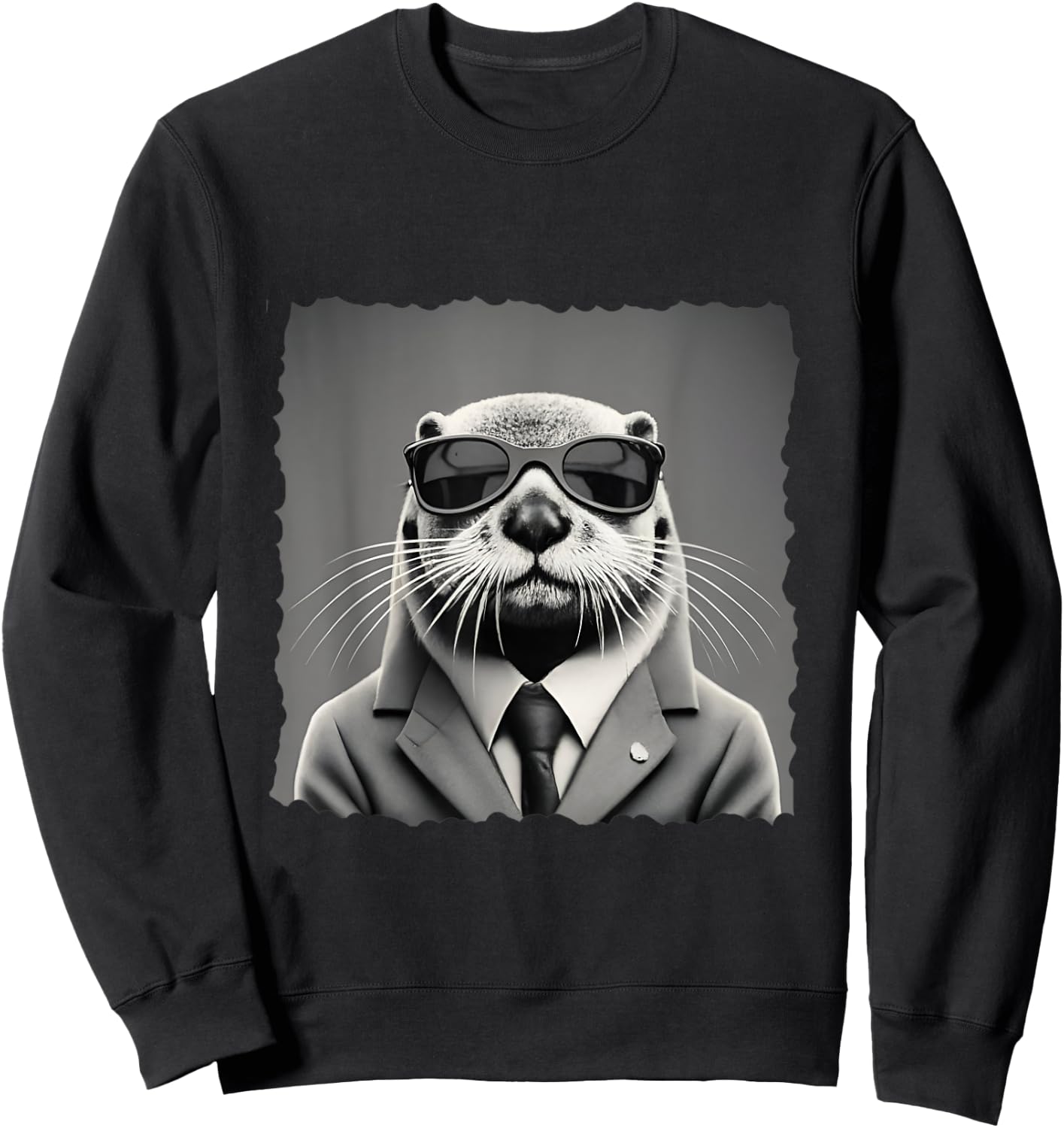 Sea Otter Lover Funny Design Sweatshirt - Sweatshirt | Black