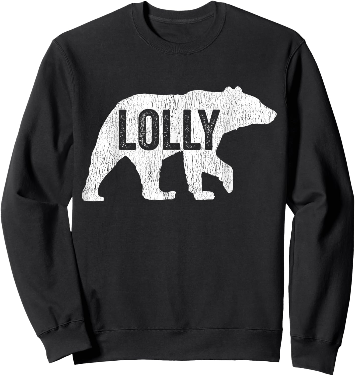 Lolly Bear Matching Family Camping Bear Funny Lolly Sweatshirt - Sweatshirt | Black