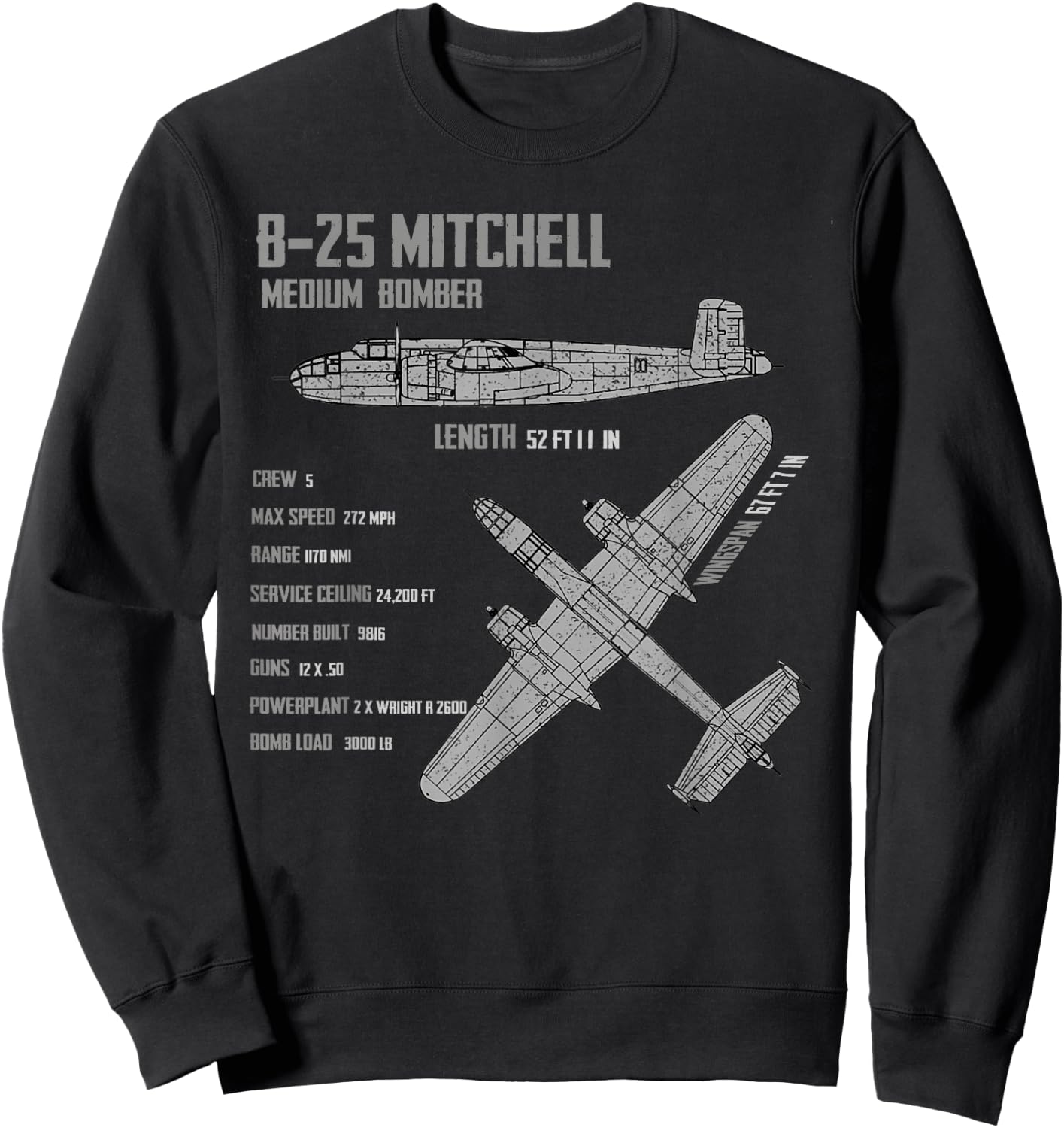 B-25 Mitchell Sweatshirt - Sweatshirt | Black