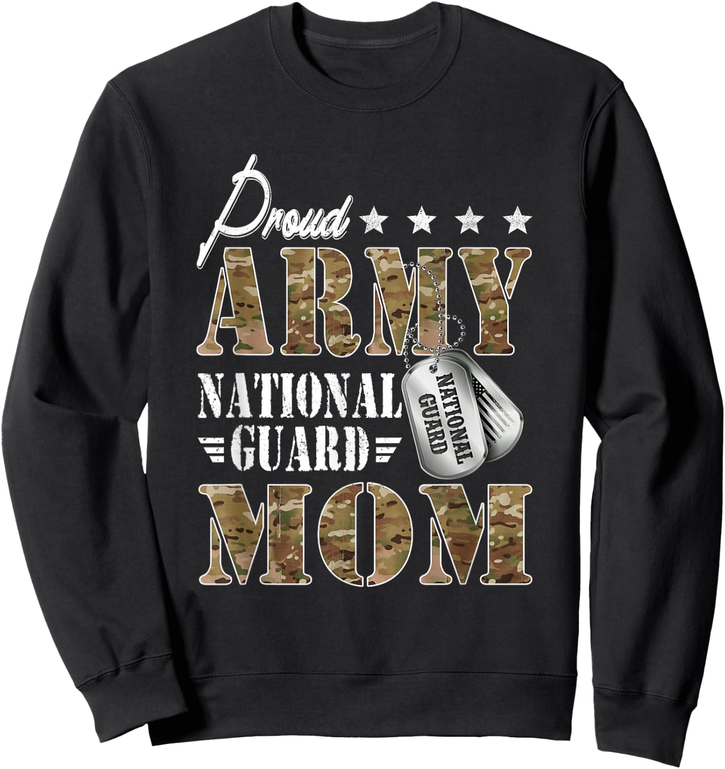 Proud Army National Guard Mom National Guard Graduation Sweatshirt - Sweatshirt | Black